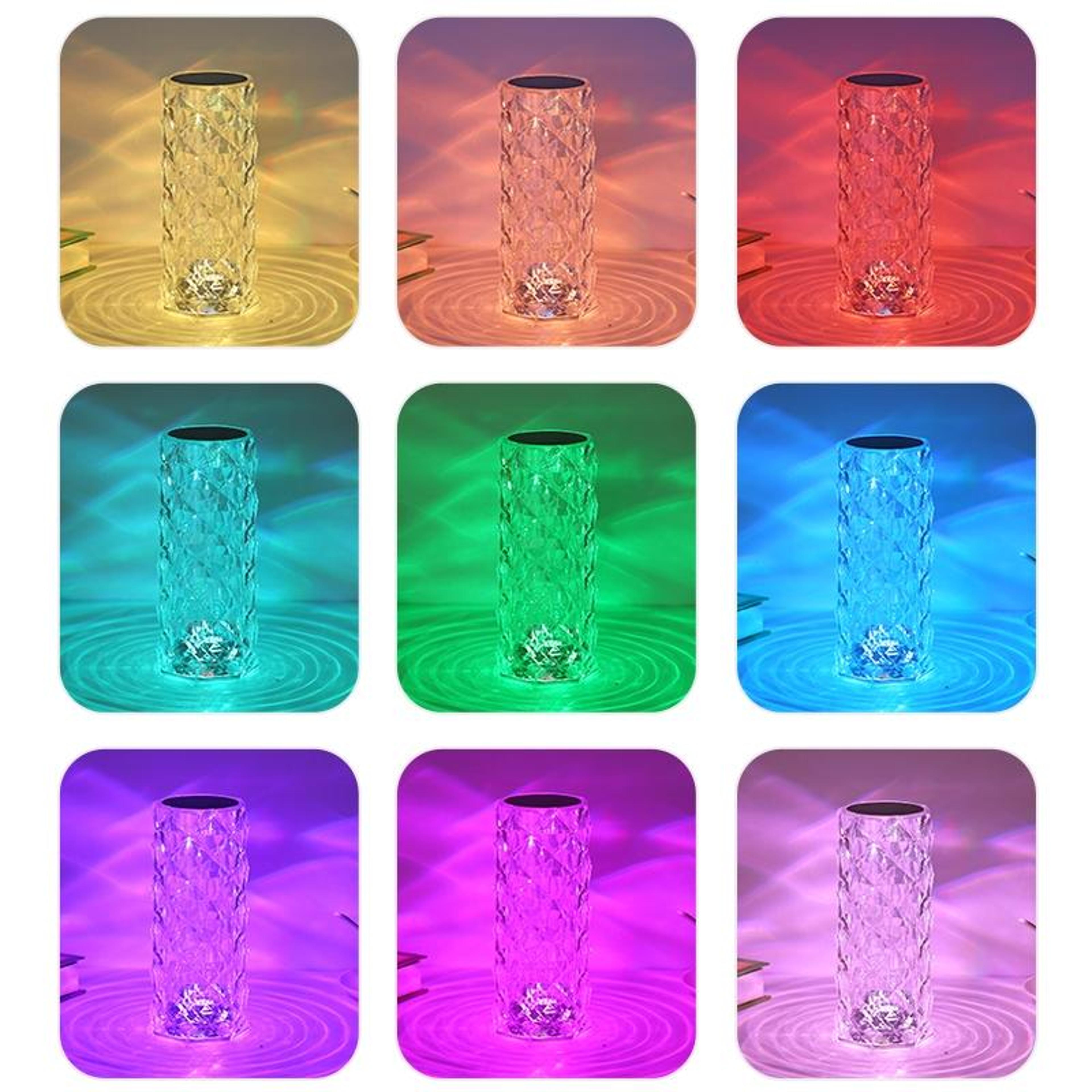 Crystal Rose Lamp RGB Touch LED Night Light With Remote Control 2