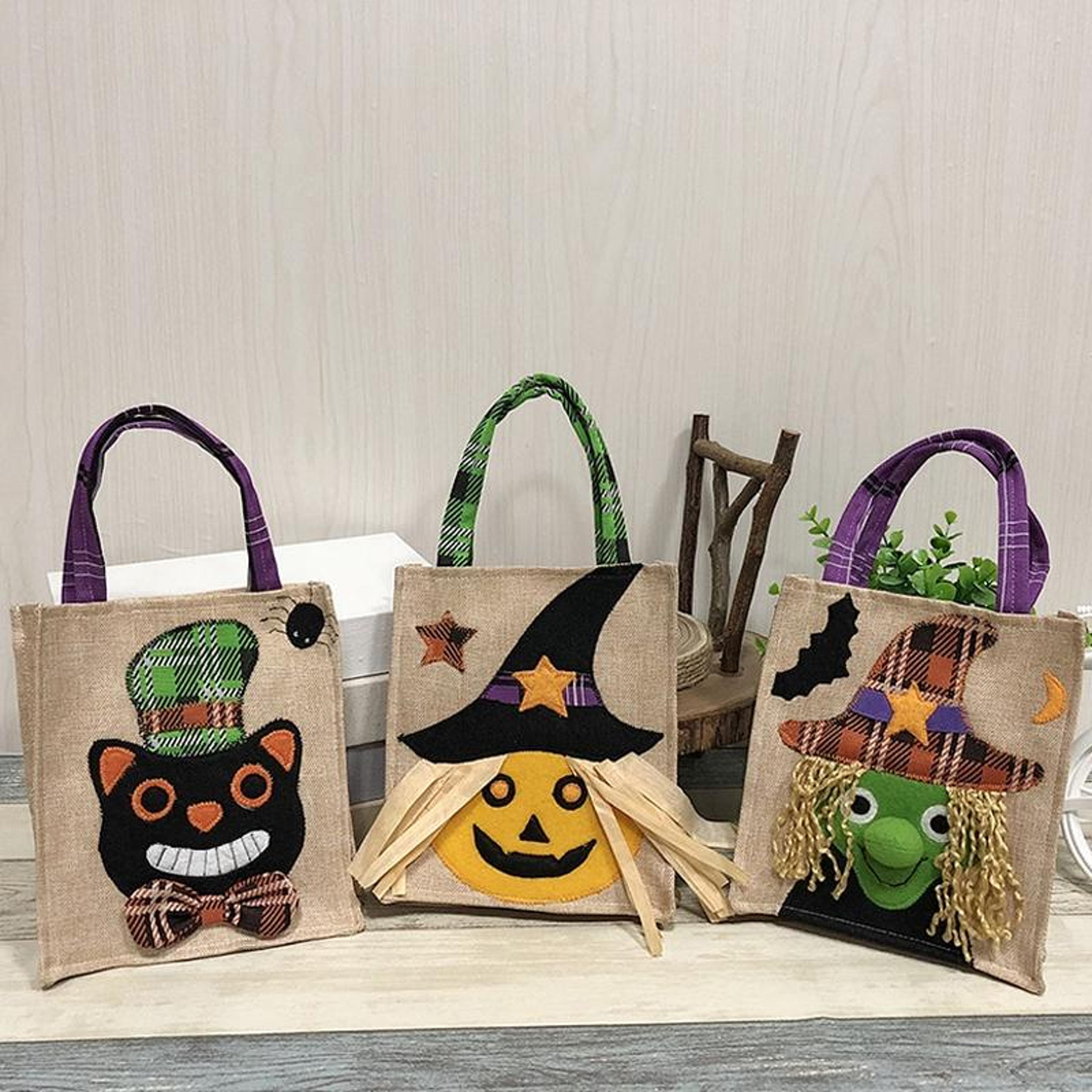 Spooky Witch Halloween Gift Bag Reusable Halloween Treat Bag For Candy Gifts  Party Decor 1