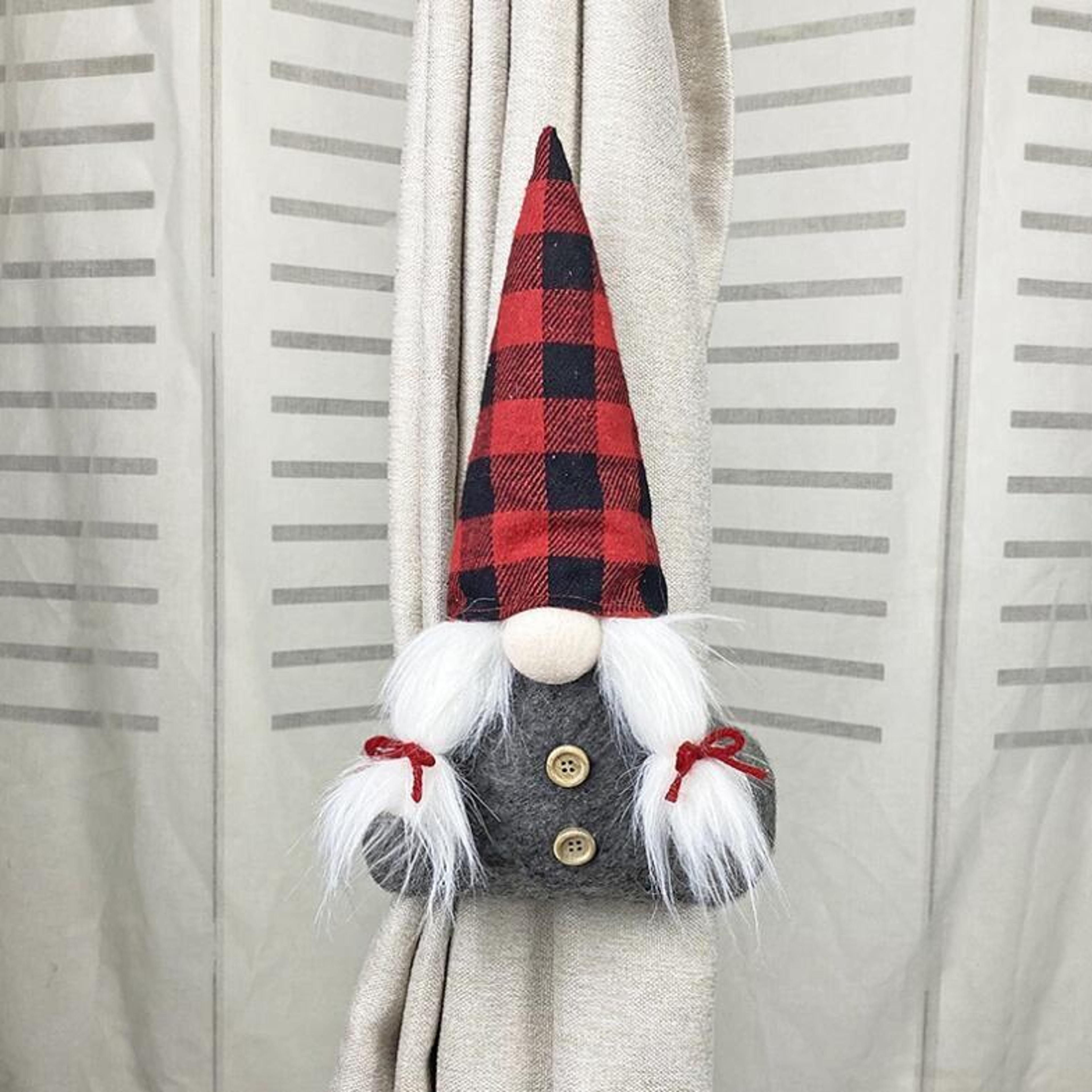 Festive Doll Christmas Curtain Tiebacks Plush Holder For Holiday Window Decor 7