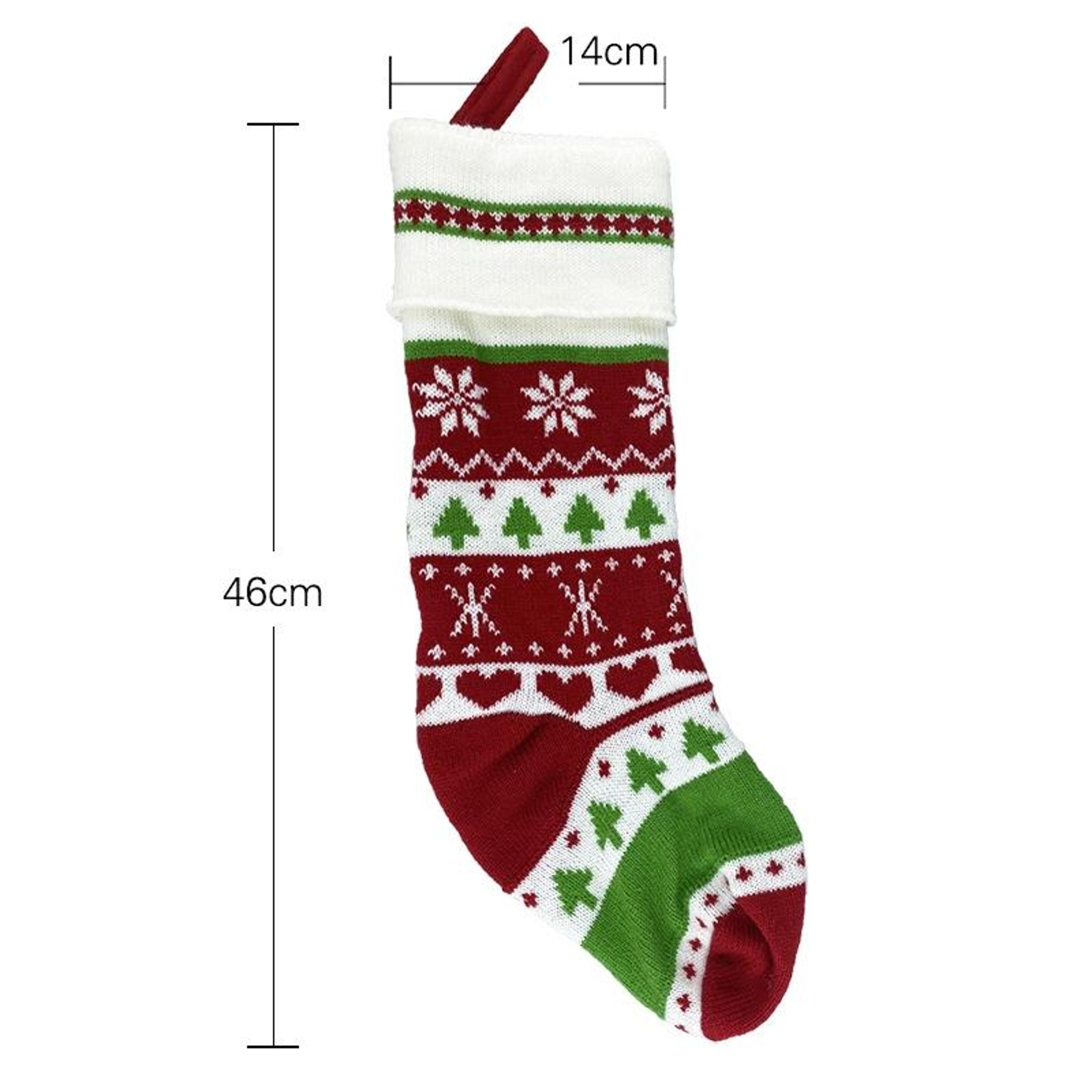 Cozy Christmas Stocking Gift Bag For Kids Woolen Christmas Candy Bag And Hanging Holiday Decor 1
