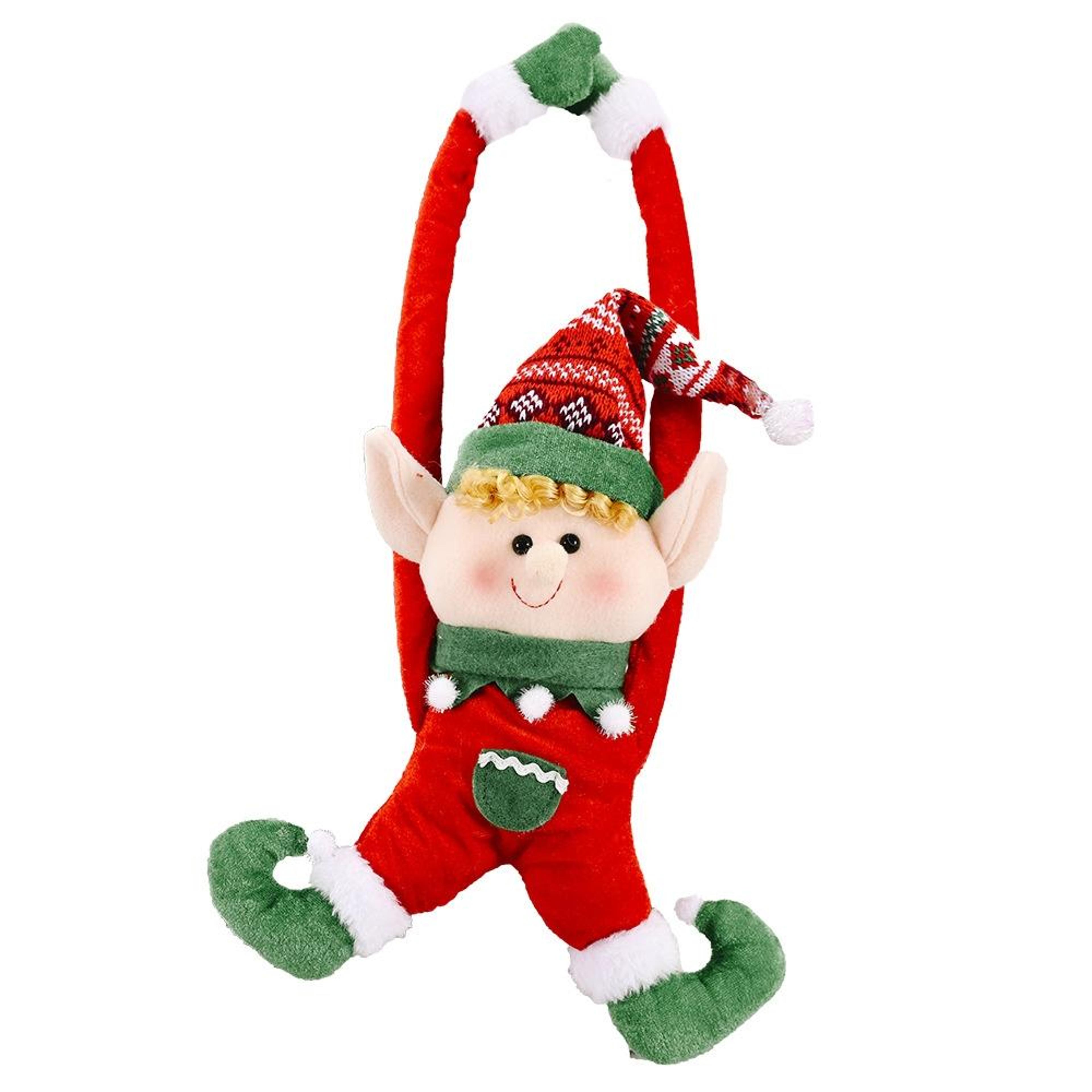 Golden Velvet Christmas Curtain Tieback Fairy Christmas Door Hanging Decoration 1