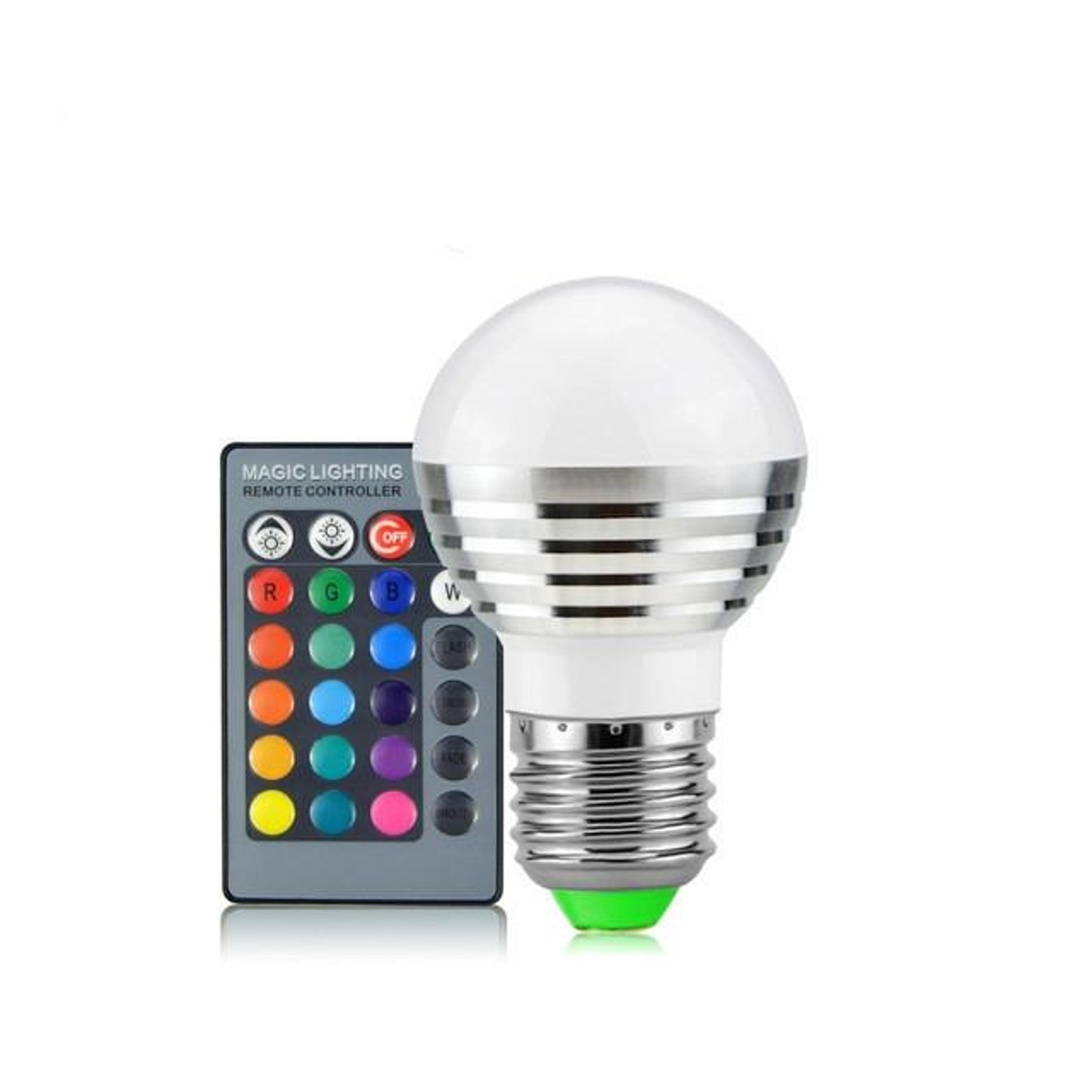 16Color RGB LED Bulb With Remote Control Dimmable E27 Mood And Party Light 5