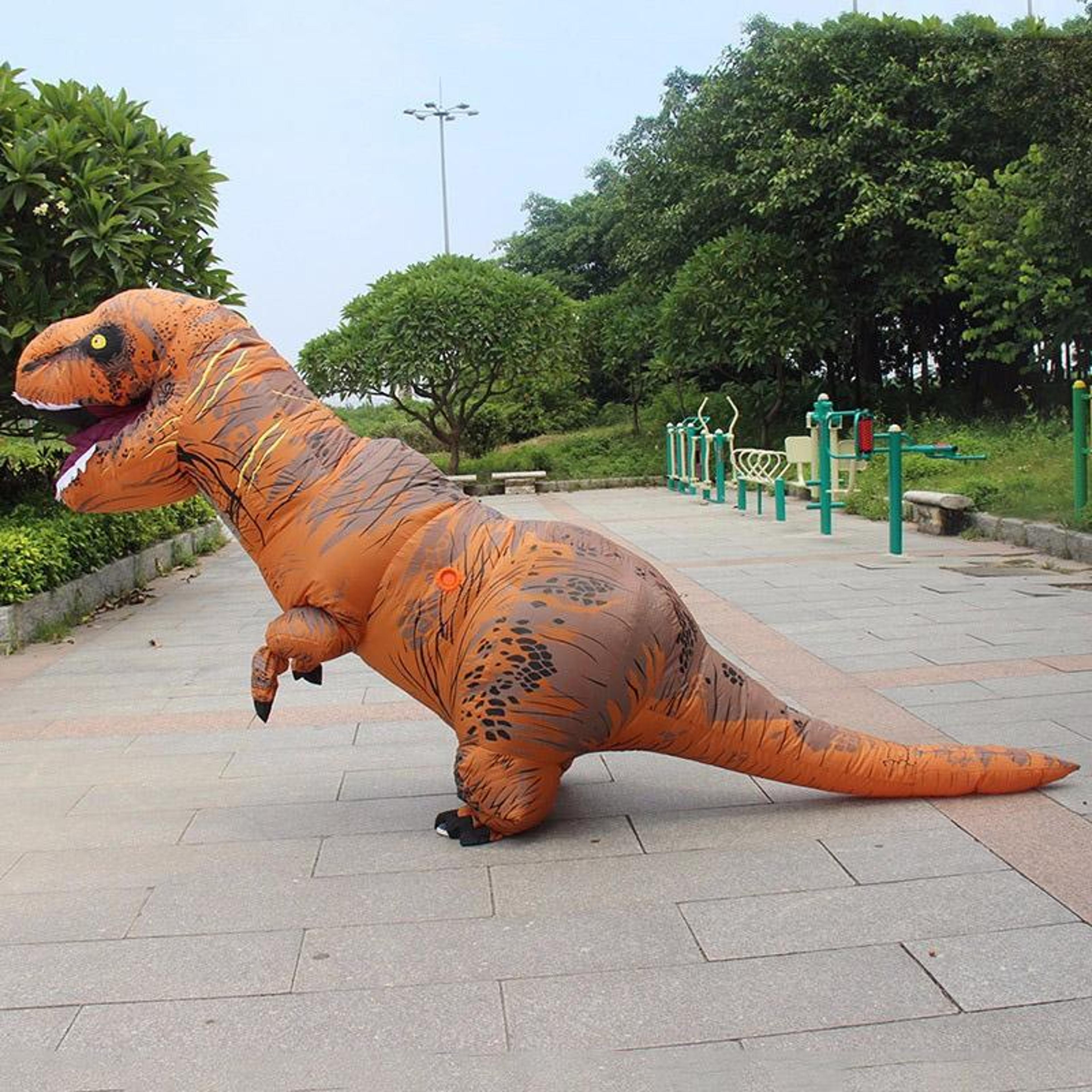 Adult Inflatable Dinosaur Costume TRex Halloween Costume With Fan For Parties And Cosplay 2