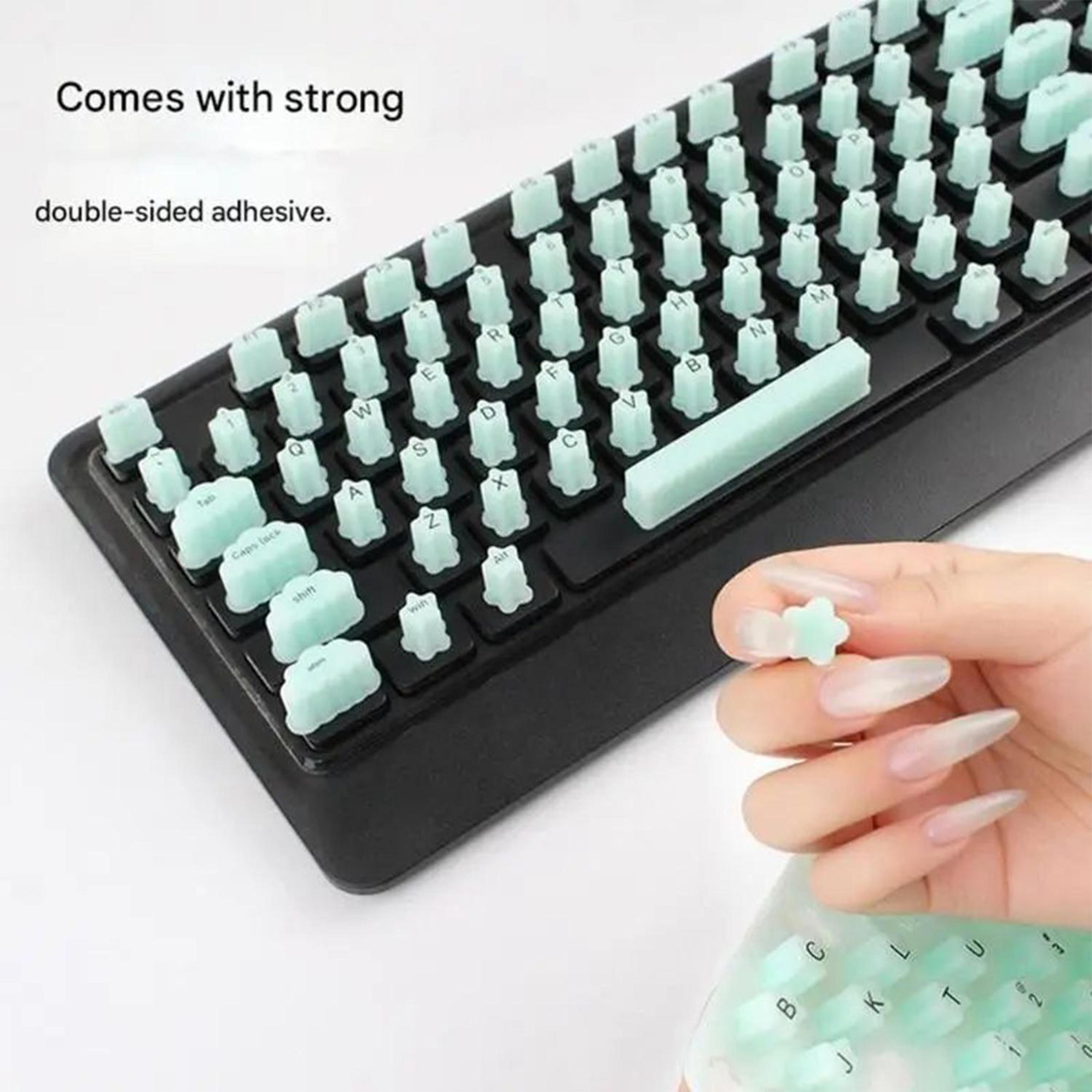 Long Nail Friendly Raised Silicone Keyboard Keycaps For Comfortable Quiet Typing 3