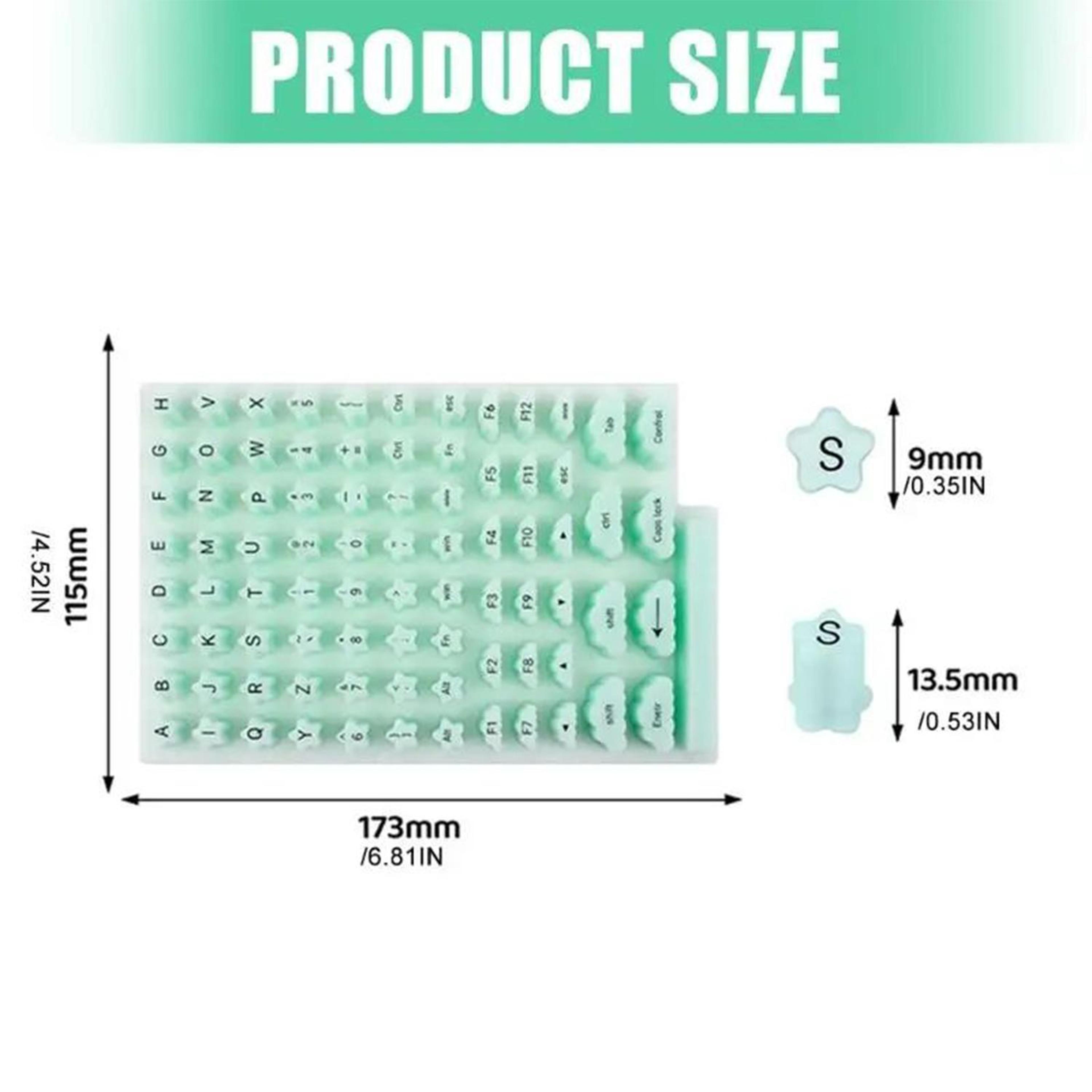 Long Nail Friendly Raised Silicone Keyboard Keycaps For Comfortable Quiet Typing 7
