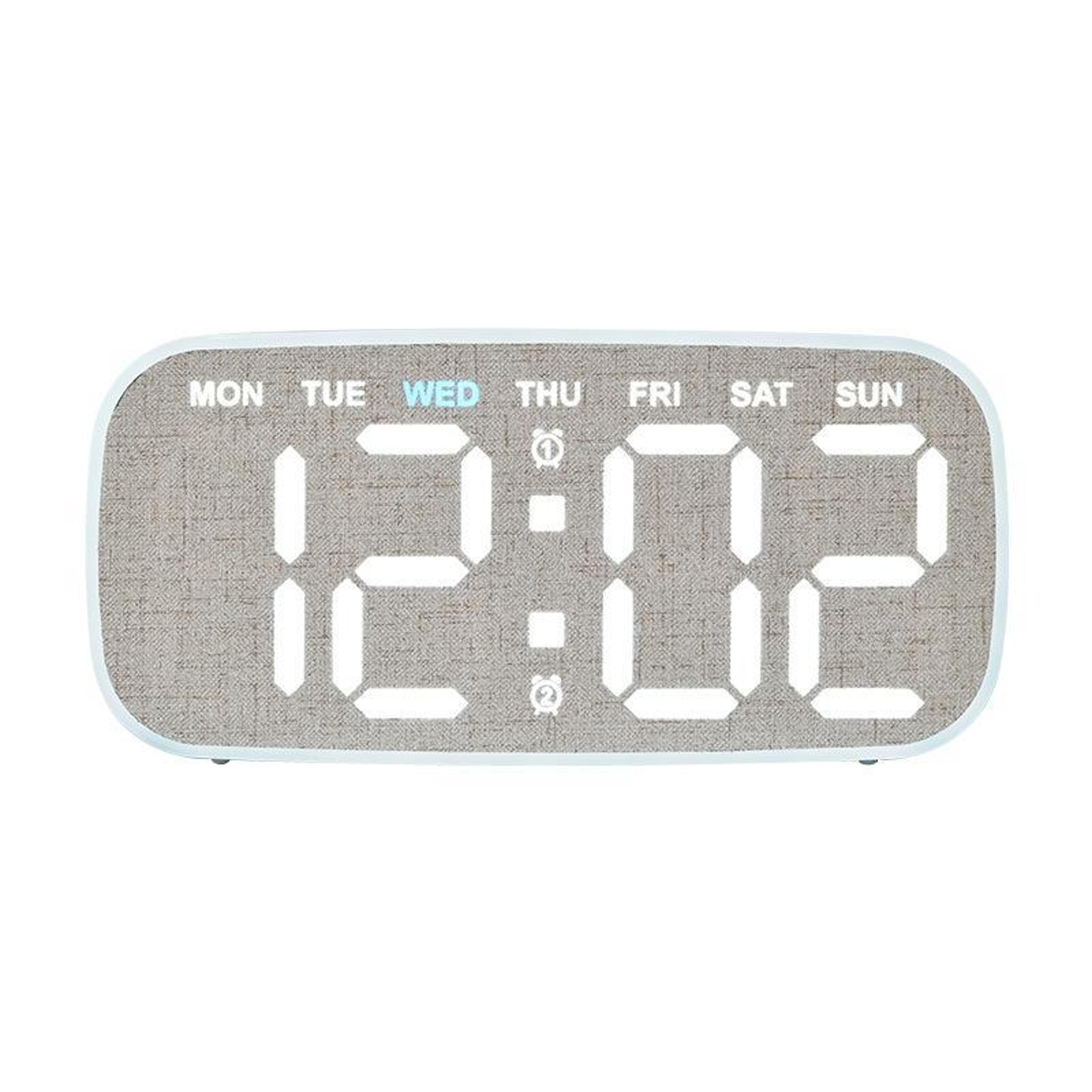 Modern Digital Wall Clock With Large LED Display Date Week Temperature And Adjustable Brightness 13