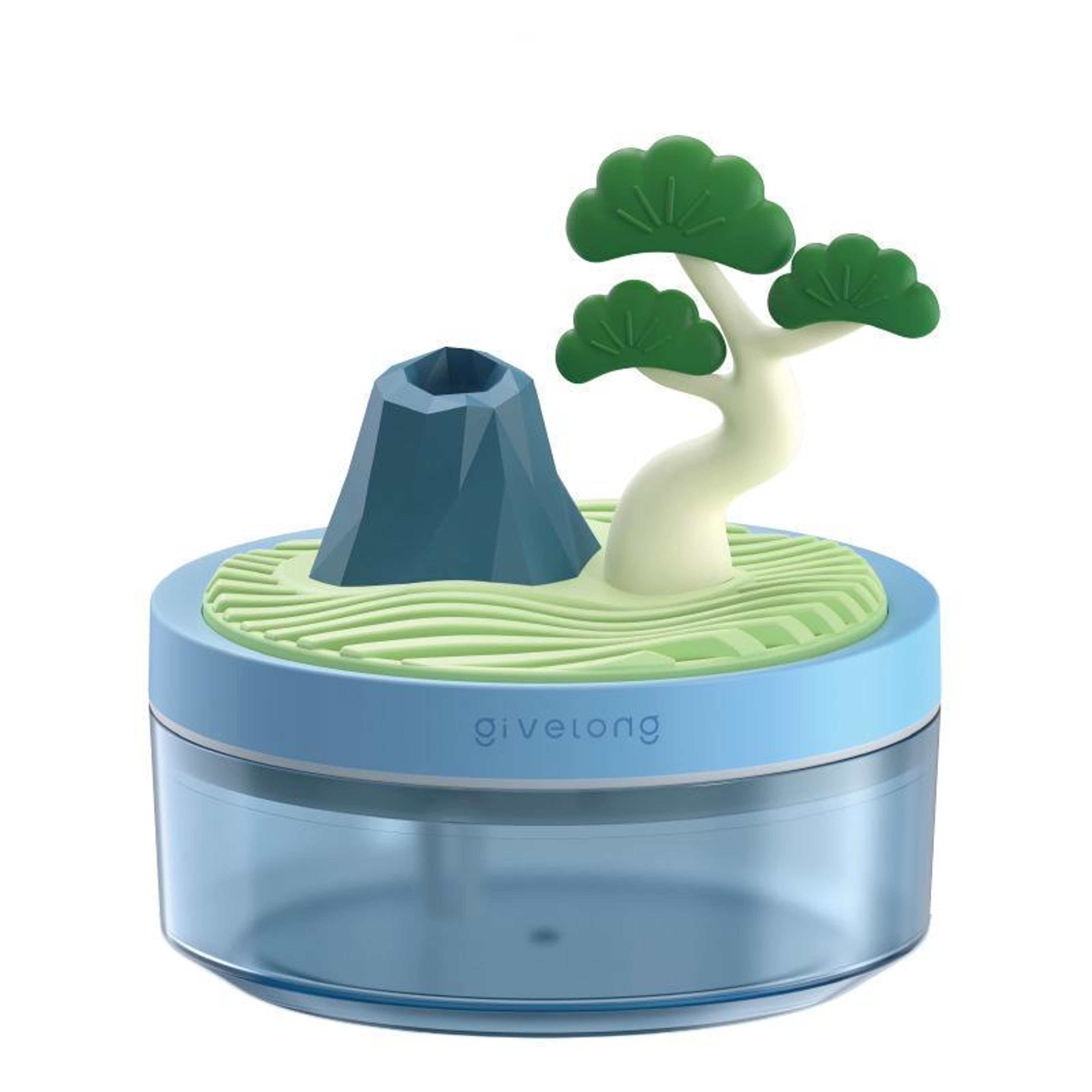 Mini USB Humidifier With Pine Tree Landscape Night Light And Dual Mist 15