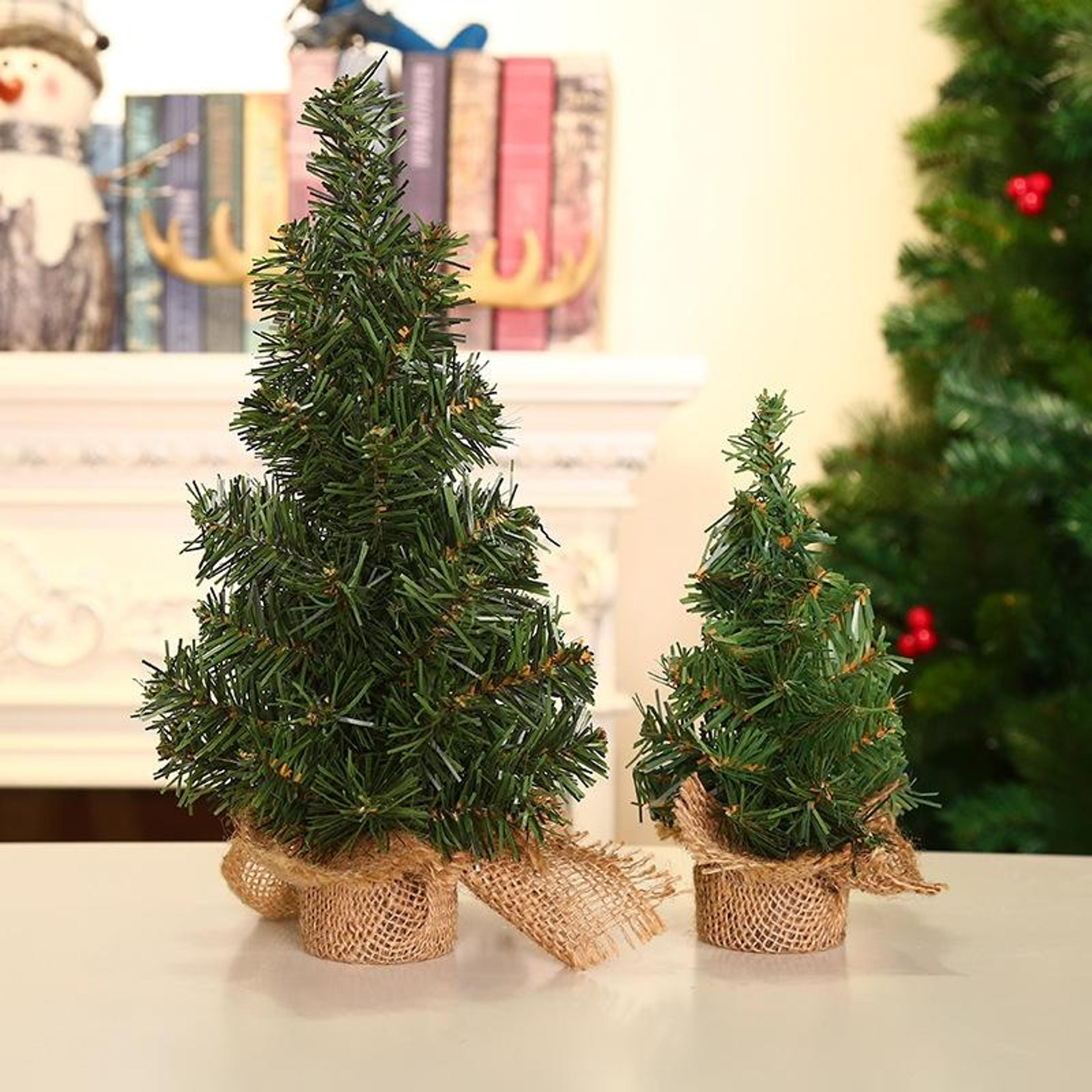 Hemp Base Mini Christmas Tree Tabletop Christmas Decoration For Home And Retail Displays 0