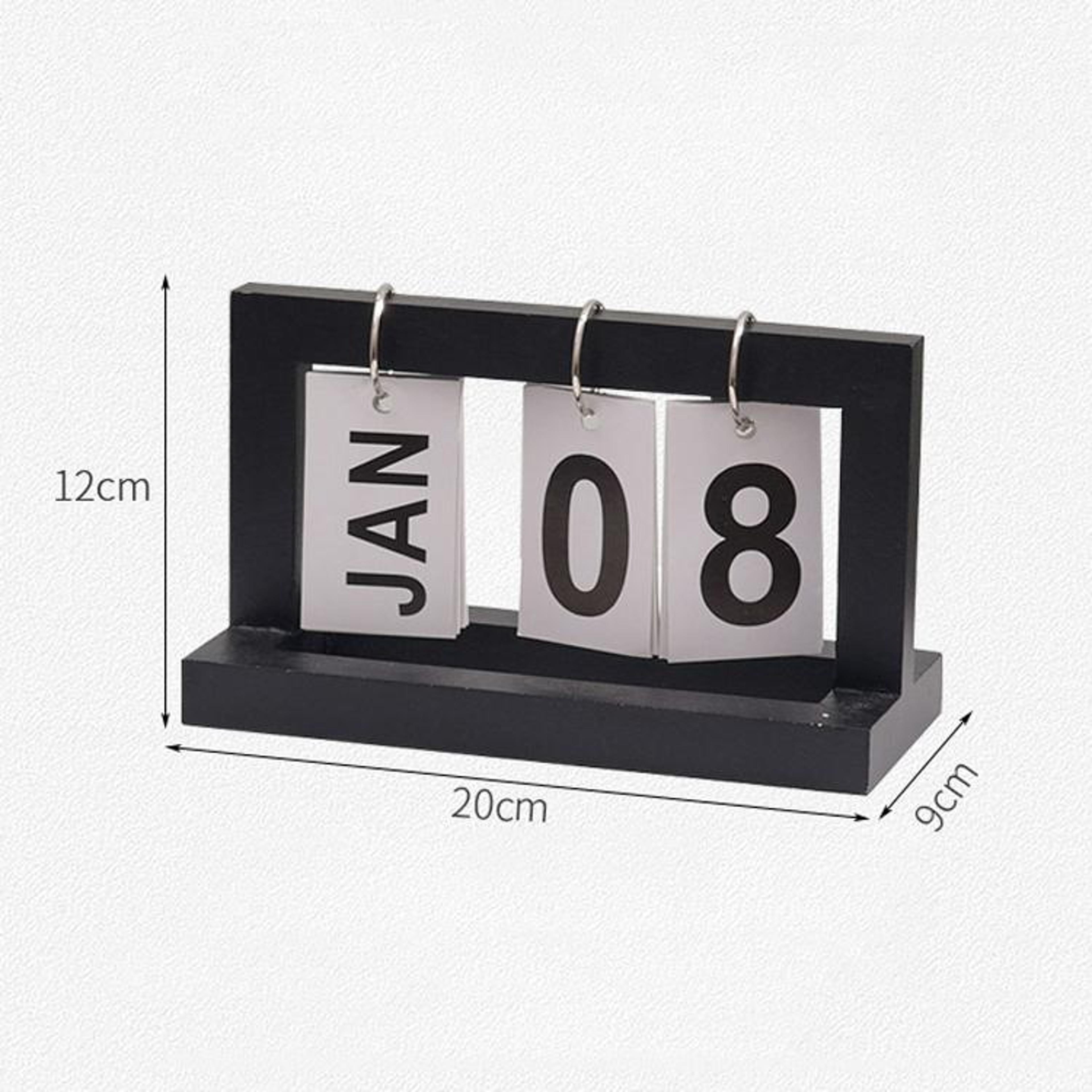 Timeless Wooden Flip Desk Calendar Perpetual Calendar  Minimalist Desk Decor 1