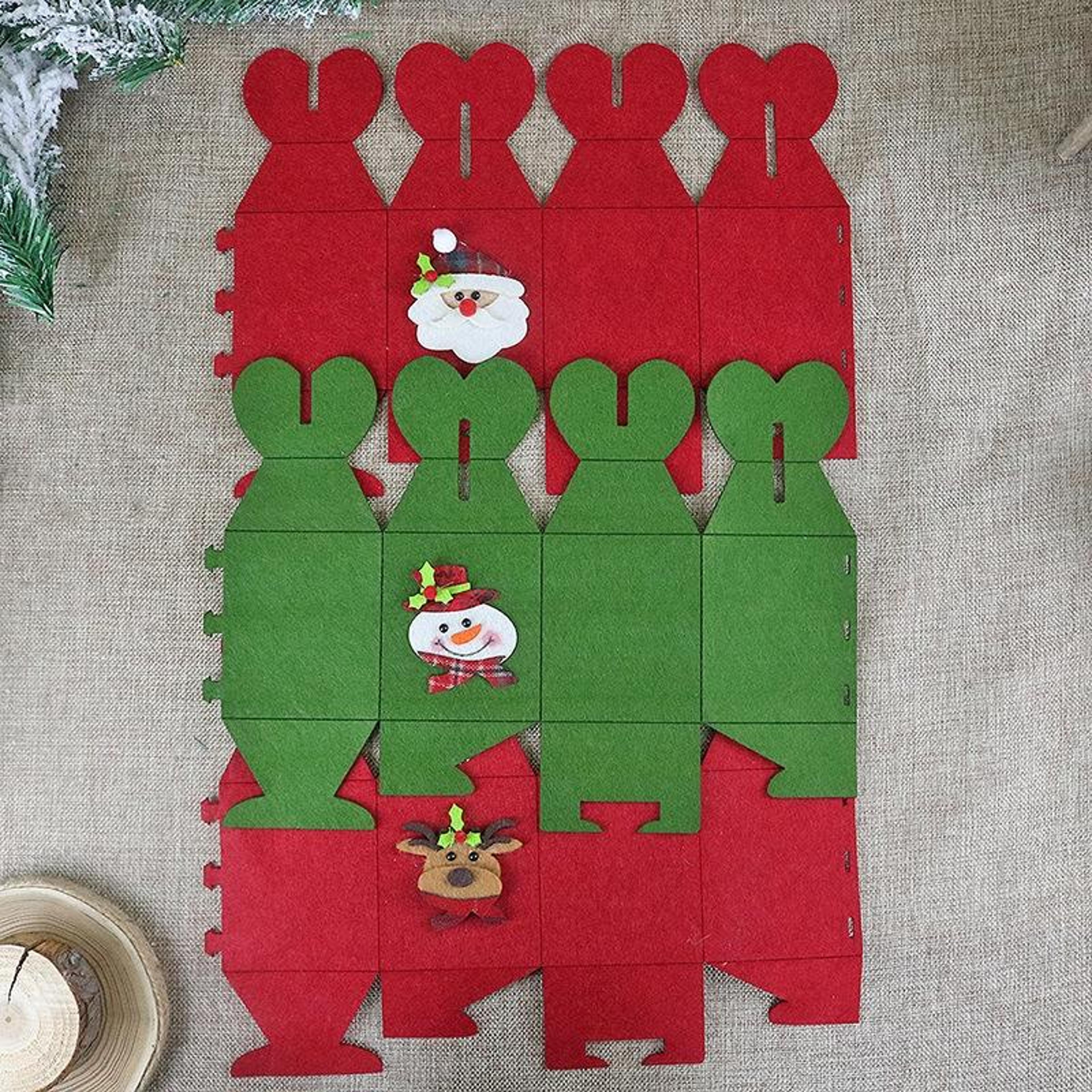 Festive Foldable Christmas Gift Bag For Apples Candy And Holiday Treats 6