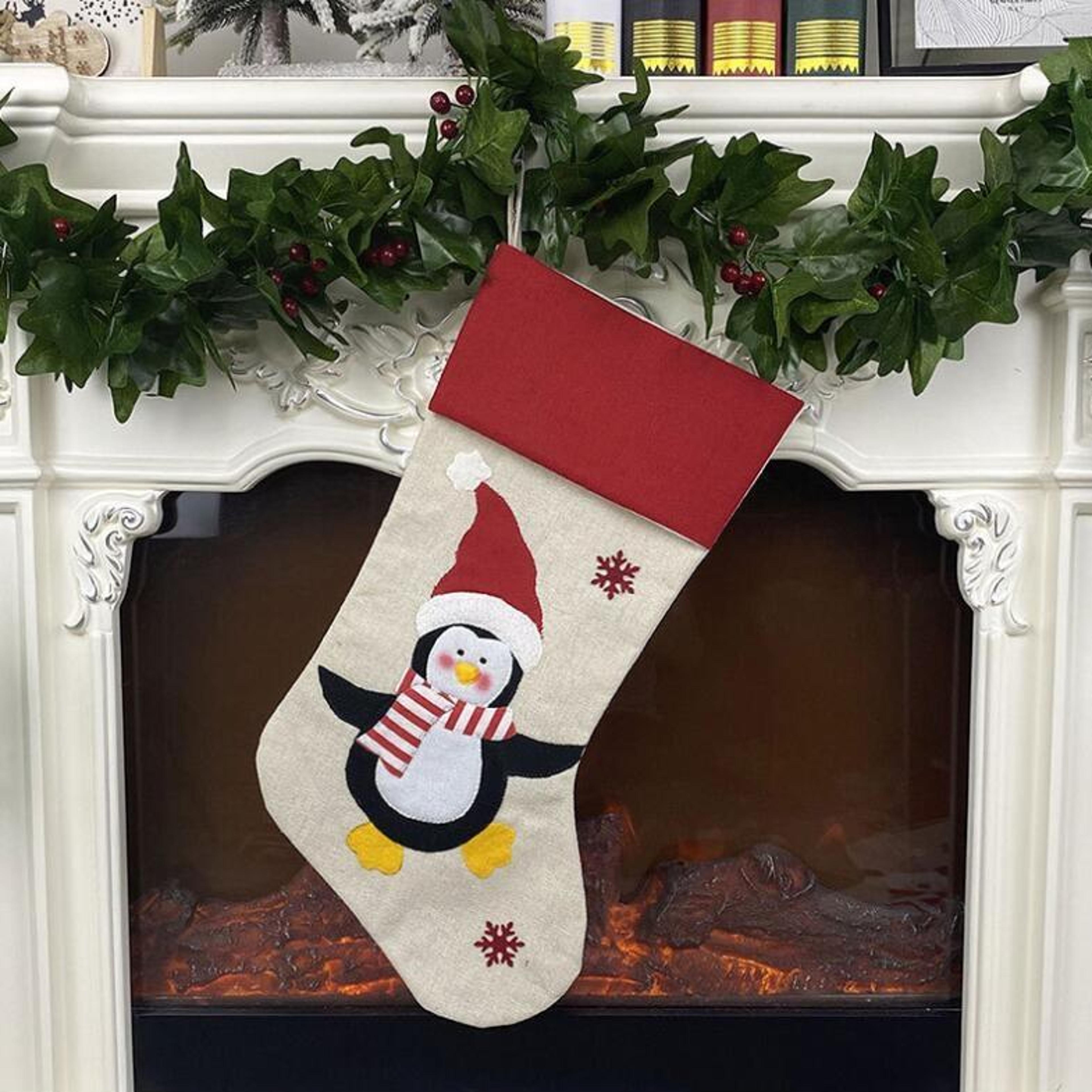 Santa Claus Christmas Stocking Gift Bag For Candy Gifts And Holiday Decor 8