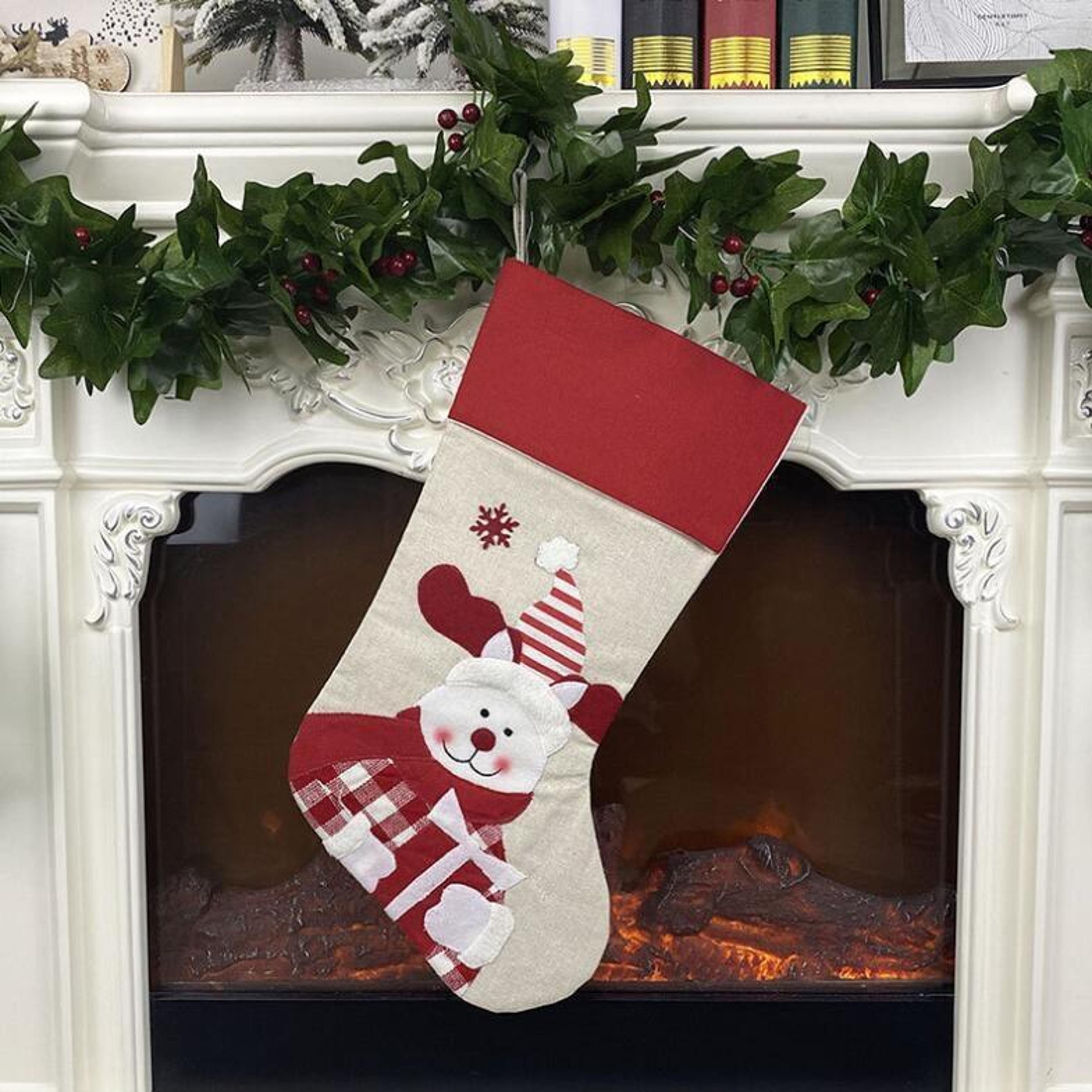 Santa Claus Christmas Stocking Gift Bag For Candy Gifts And Holiday Decor 7