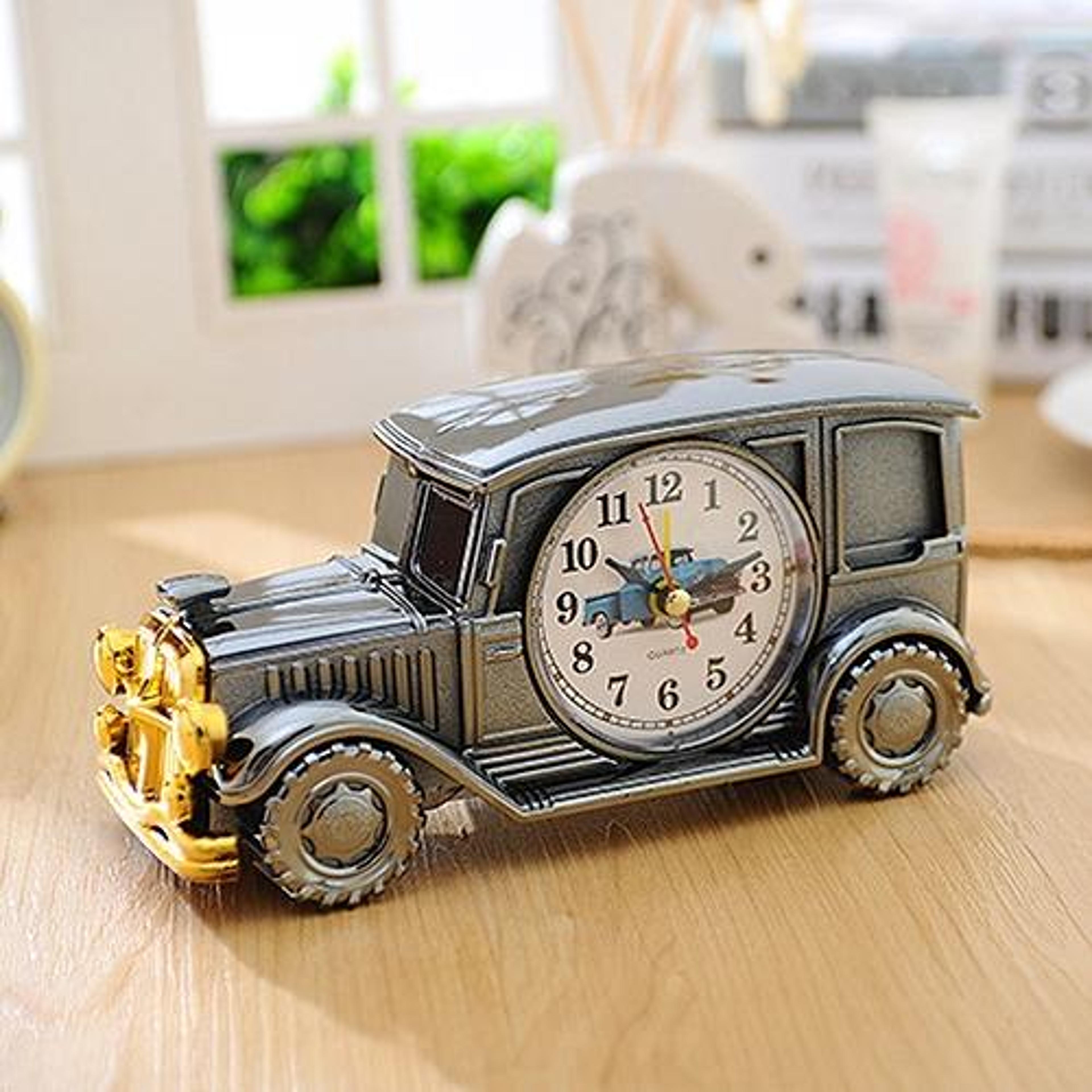 Vintage Car Alarm Clock Retro Analog Desk Clock For Car Lovers 1
