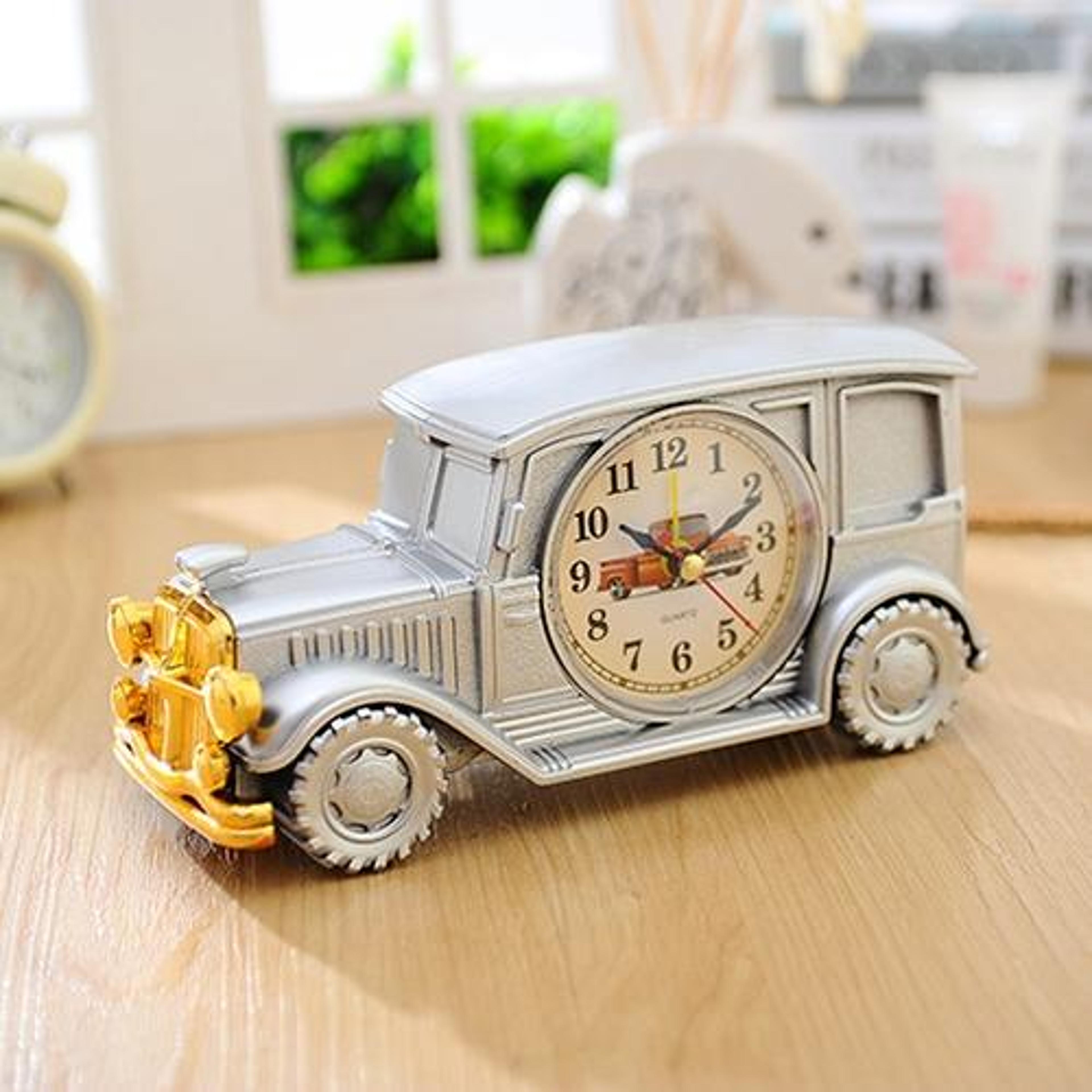 Vintage Car Alarm Clock Retro Analog Desk Clock For Car Lovers 4