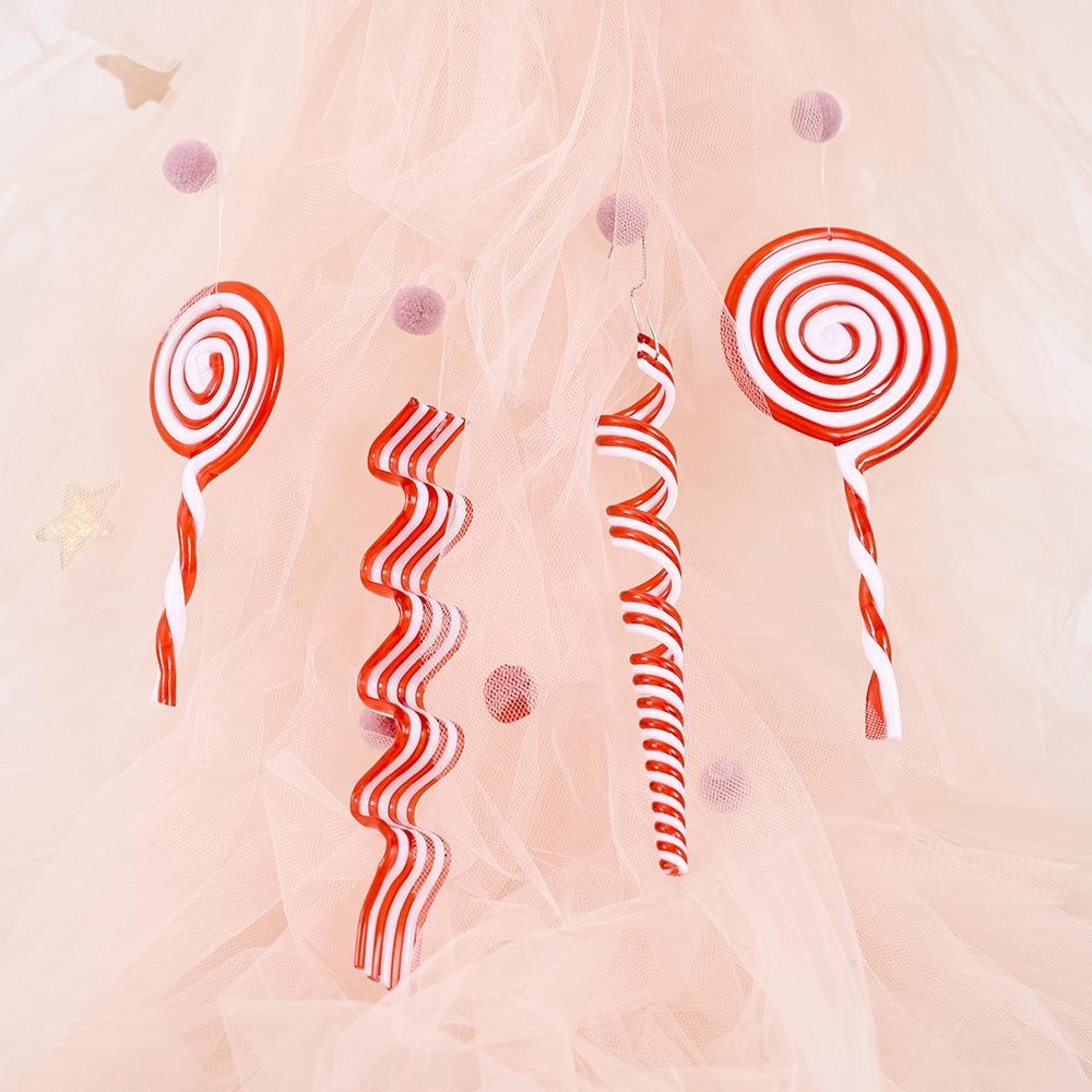 Candy Christmas Tree Ornaments Realistic Lollipop Hanging Holiday Decorations 1