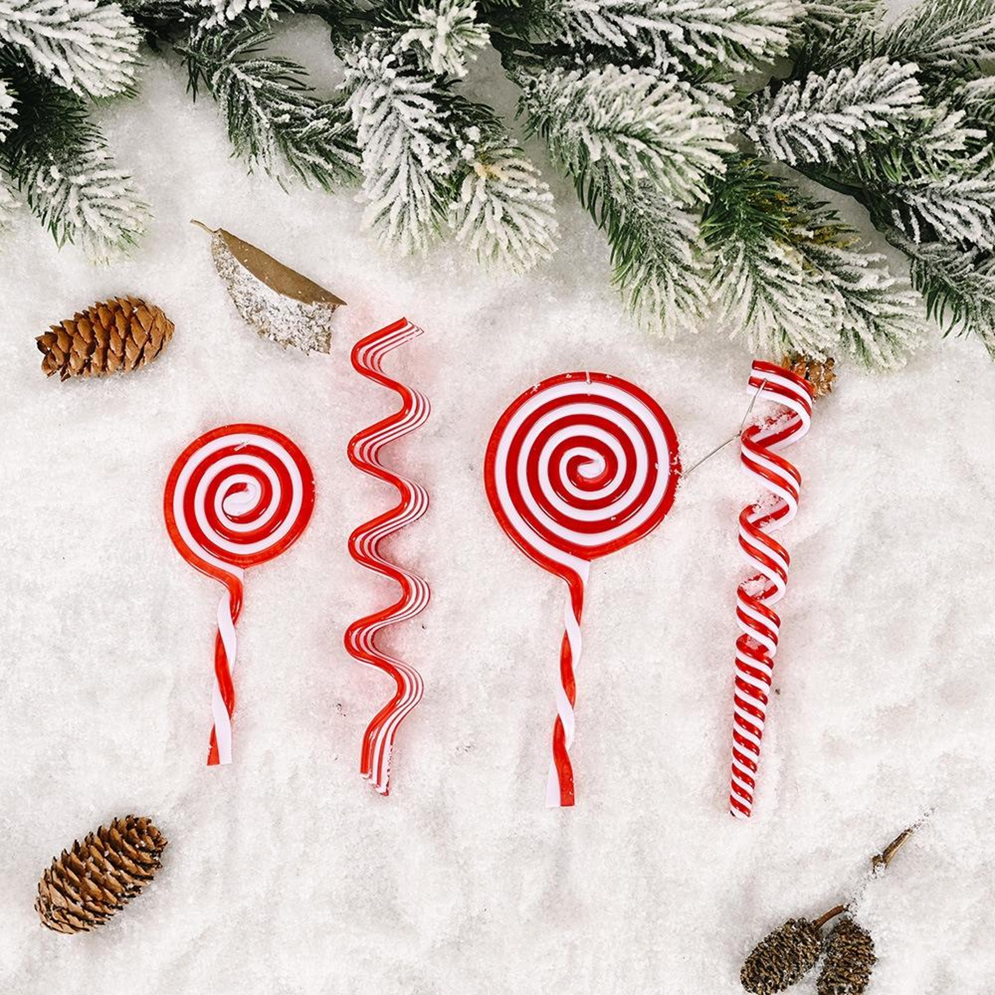 Candy Christmas Tree Ornaments Realistic Lollipop Hanging Holiday Decorations 6