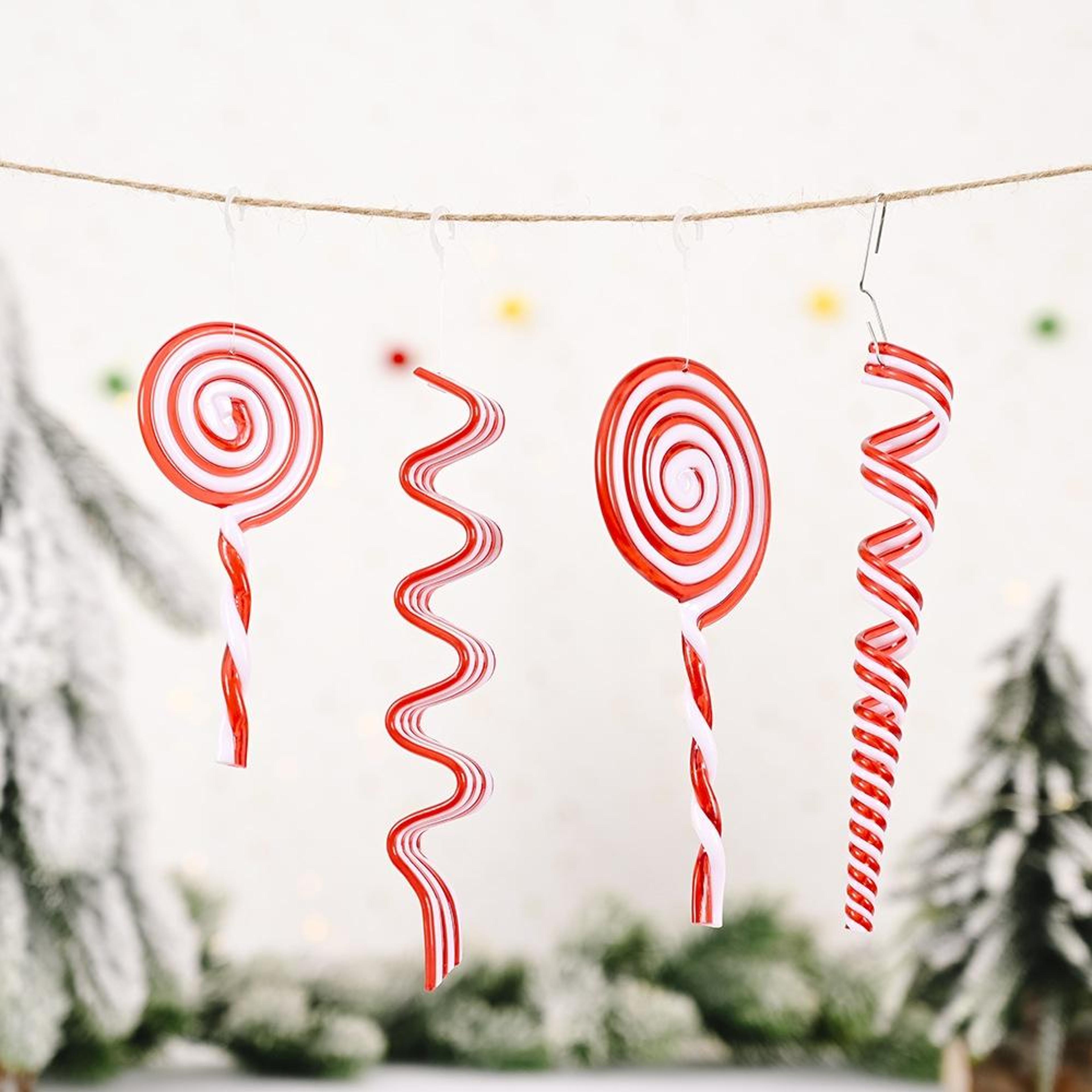 Candy Christmas Tree Ornaments Realistic Lollipop Hanging Holiday Decorations 7