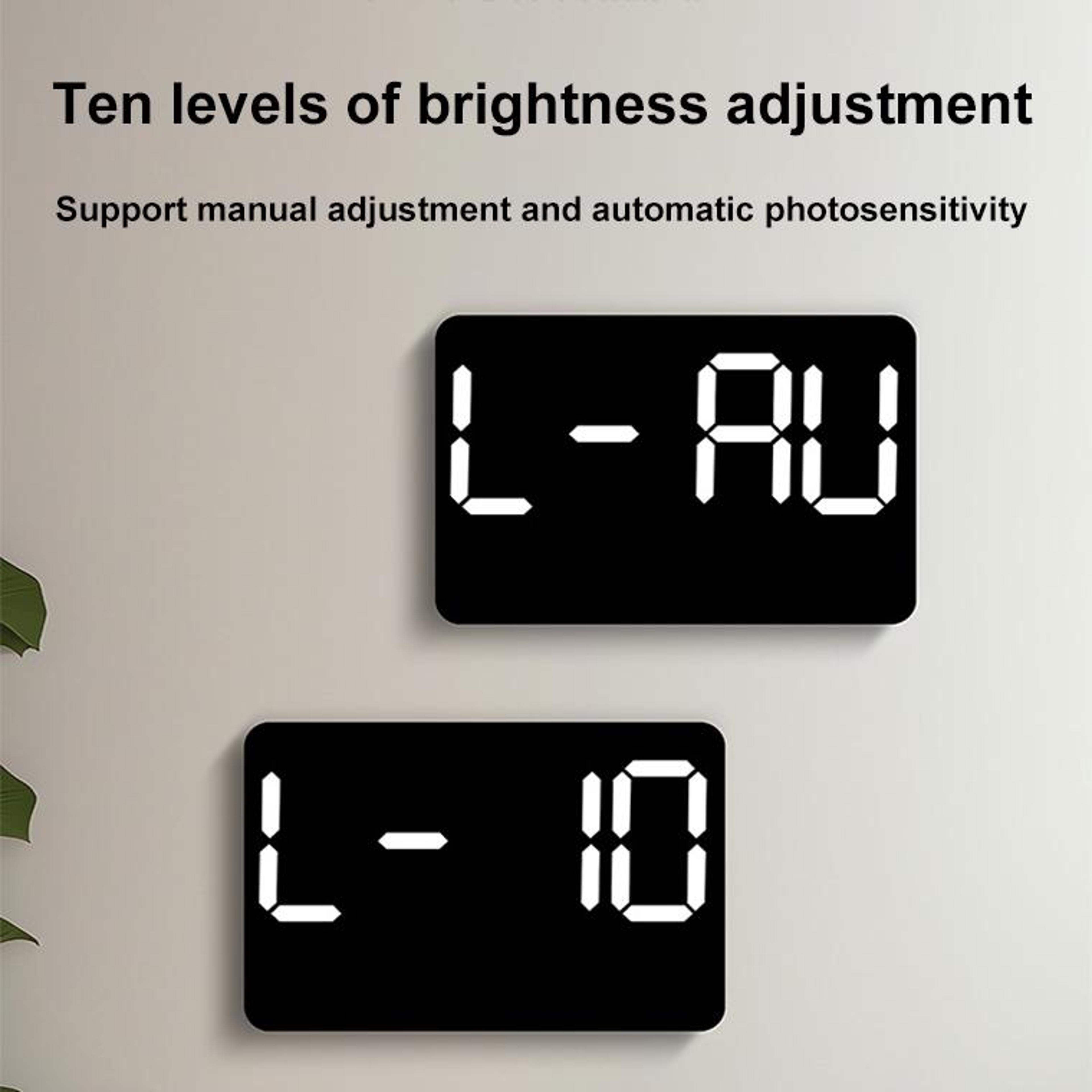 Multifunction LED Digital Wall Clock With Temperature Display And Auto Brightness 2