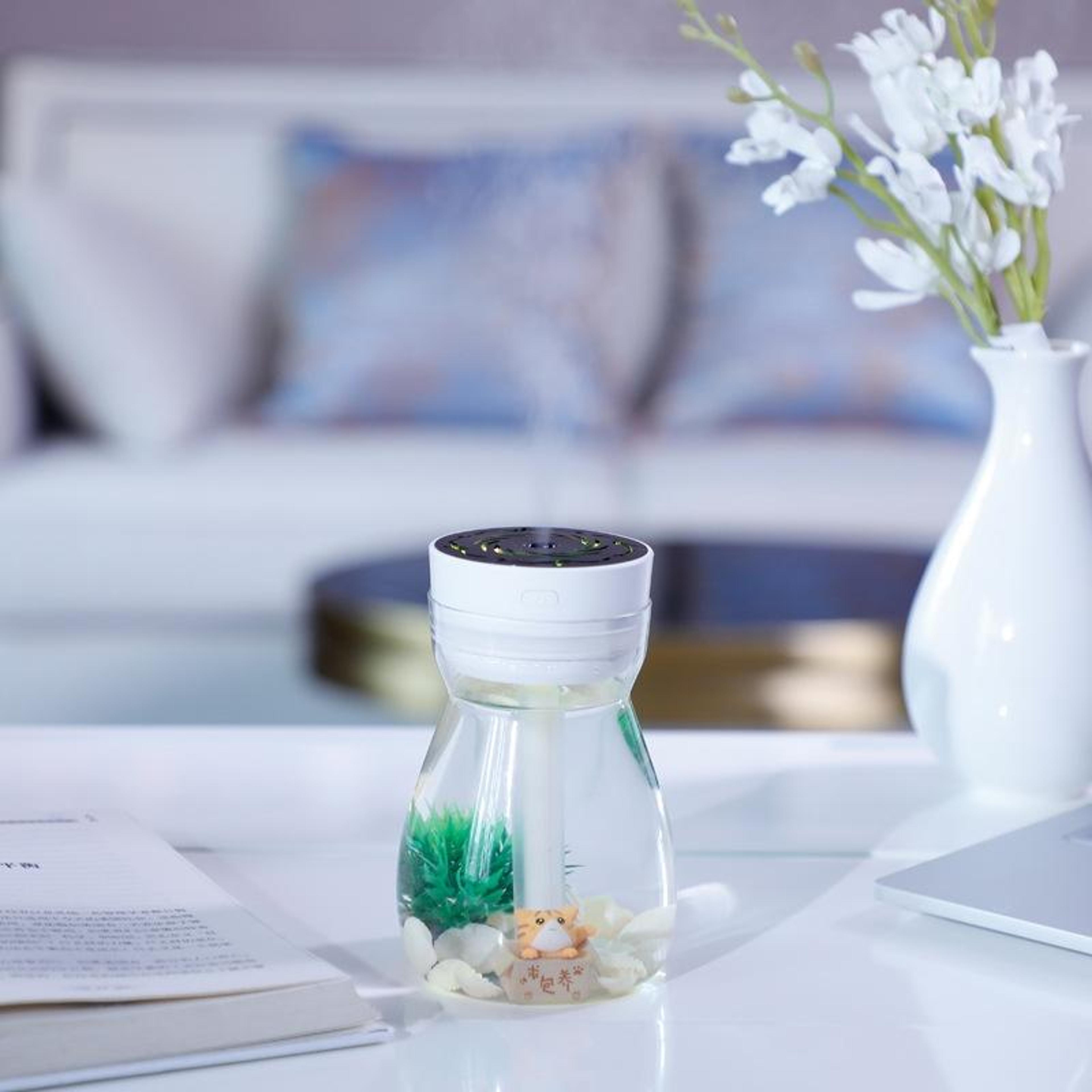 380ml Portable USB Humidifier With Colorful Night Light For Car Bedroom And Office 6