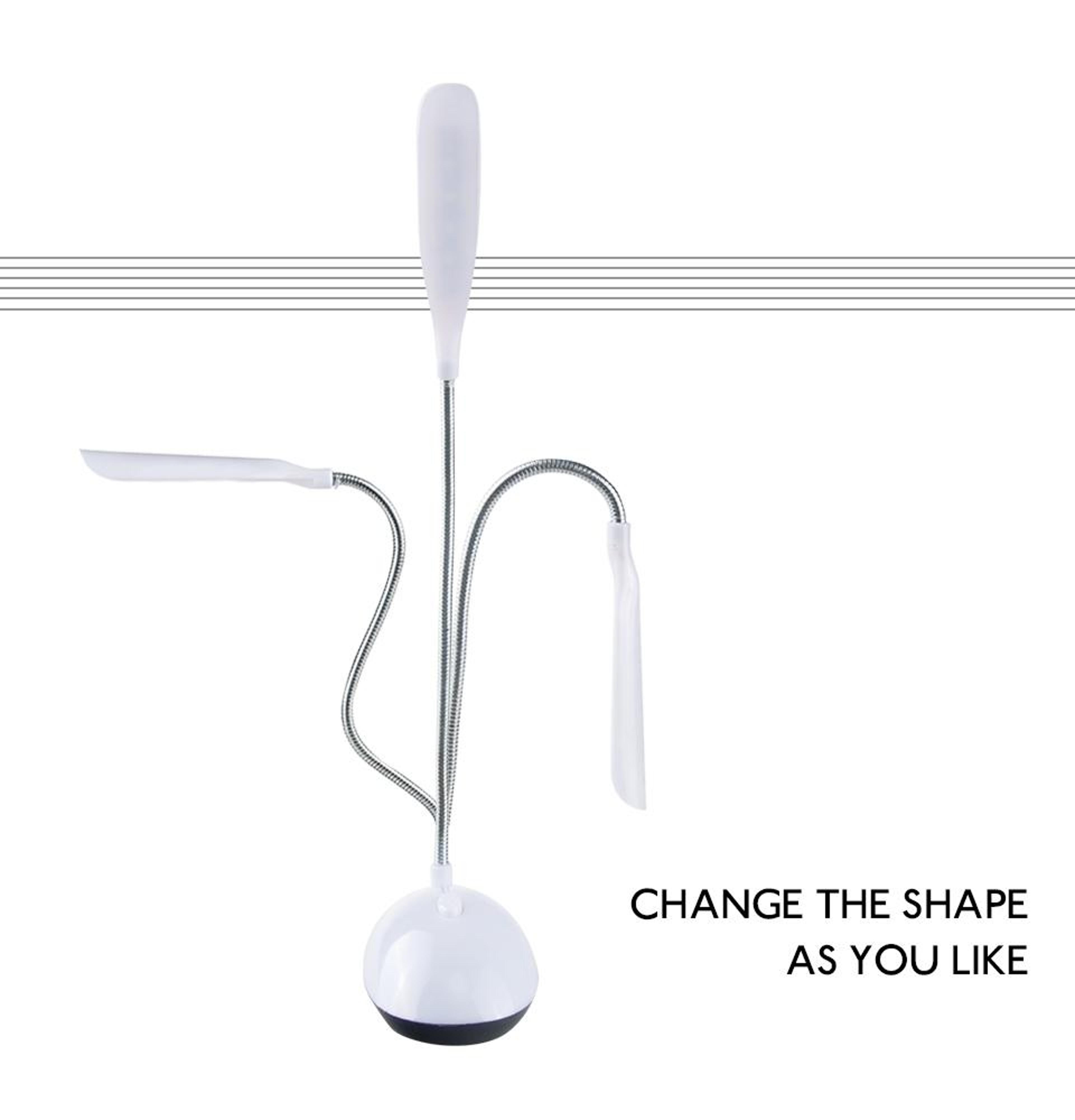 2PCS Flexible LED Desk Lamp Portable Battery Powered Reading And Kids Night Light 7