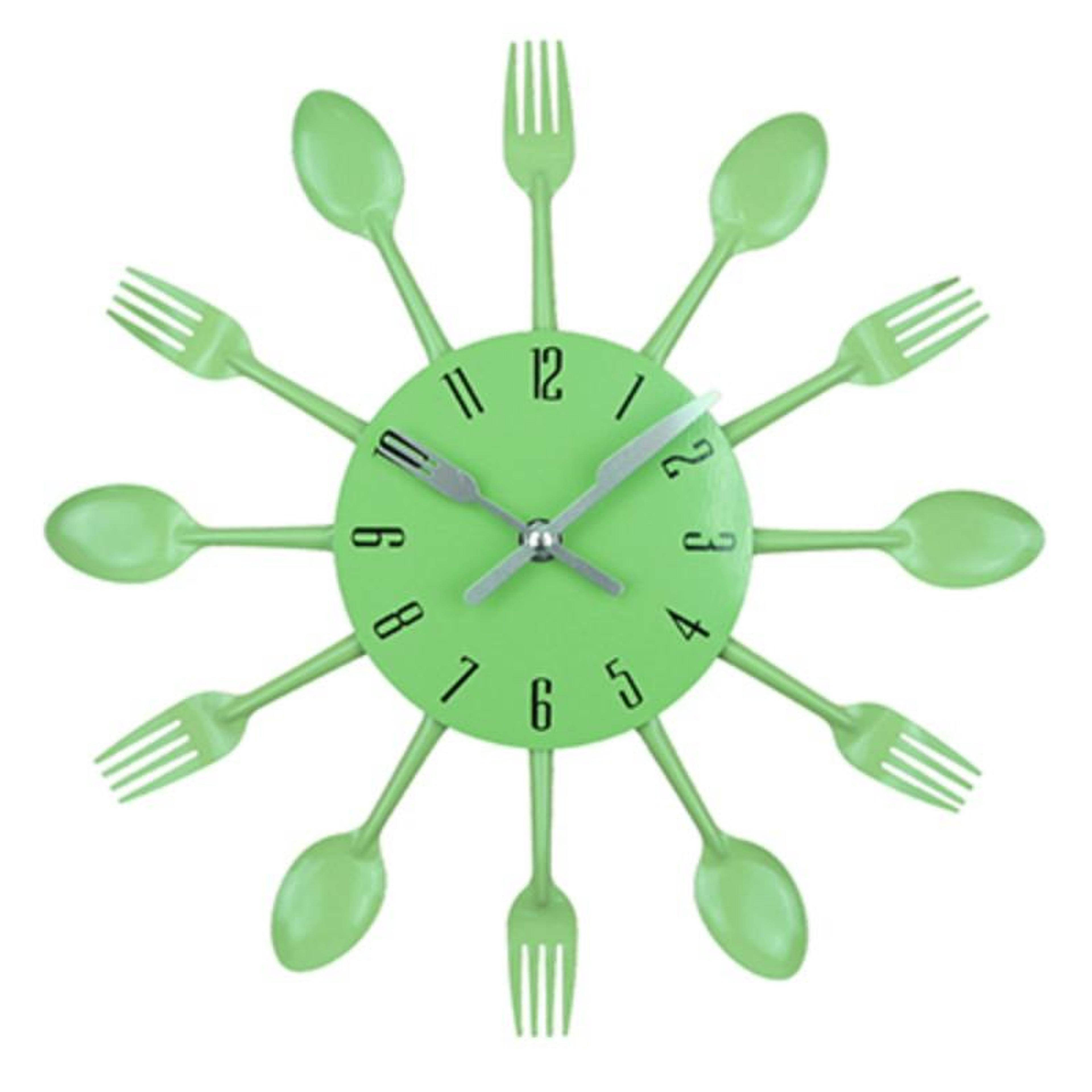 Modern Cutlery Wall Clock With Spoon And Fork Design Metal Kitchen Wall Clock 8