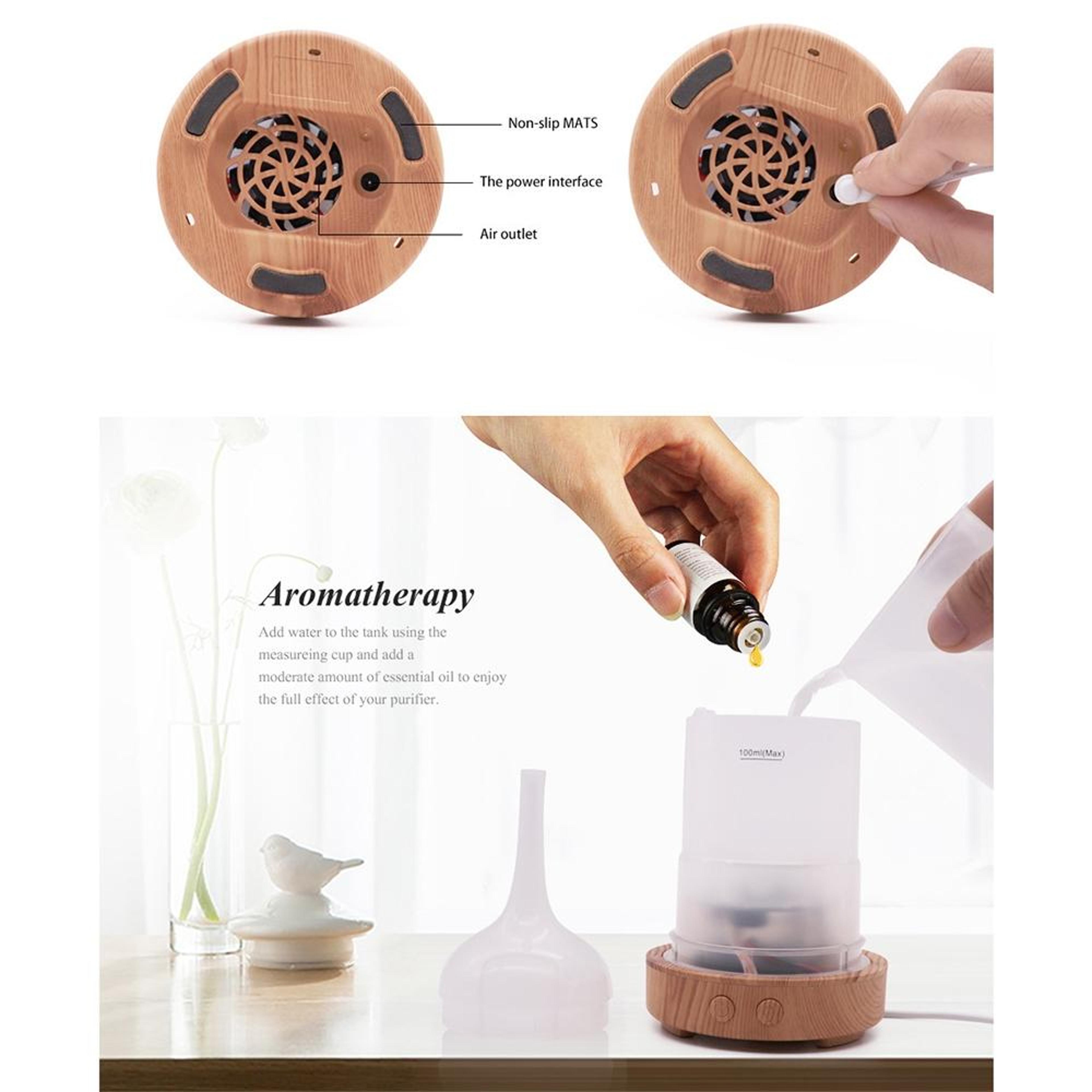 3D Fireworks Essential Oil Diffuser With 7Color LED Night Light And Air Humidifier 6