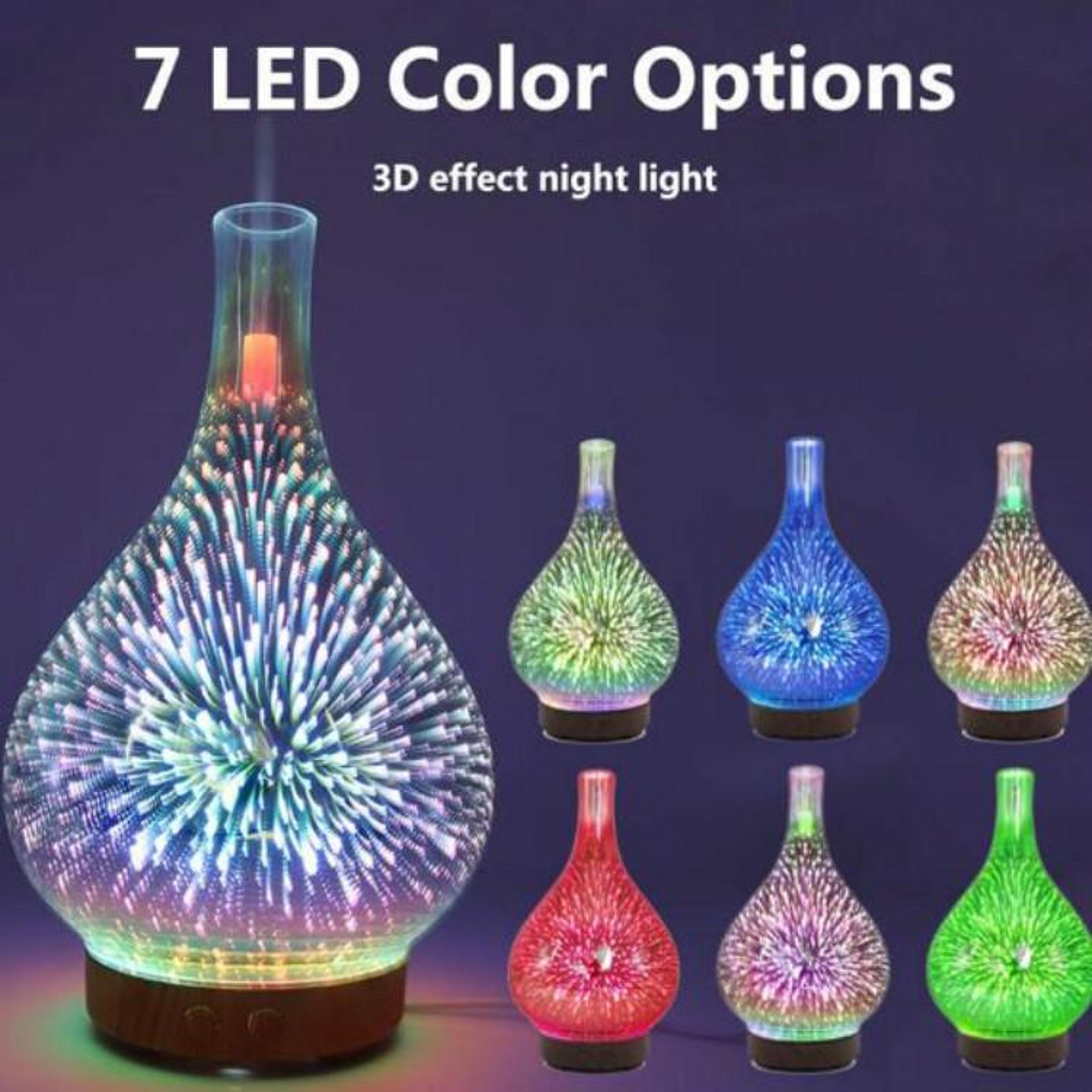 3D Fireworks Essential Oil Diffuser With 7Color LED Night Light And Air Humidifier 8