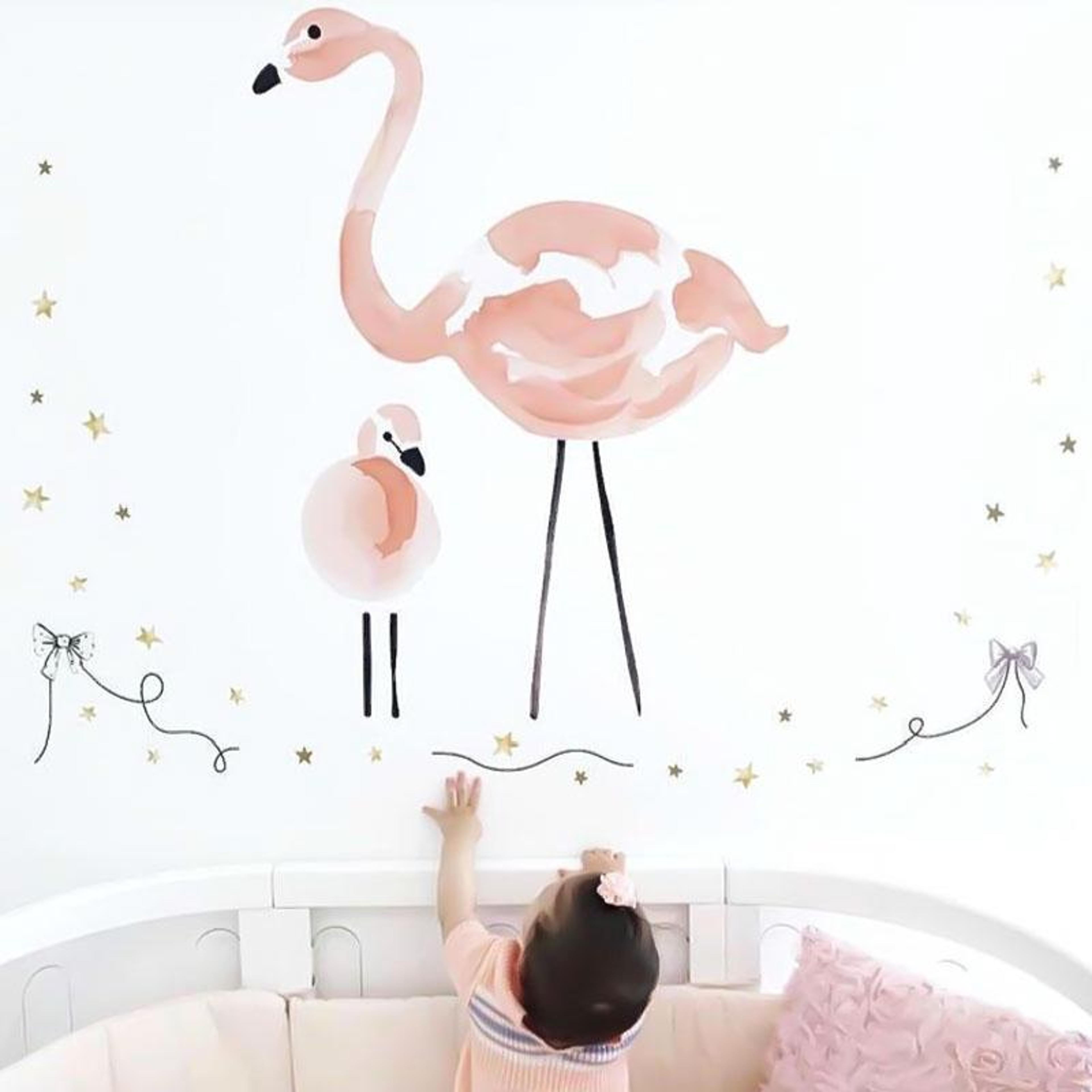 Flamingo Balloon Kids Wall Stickers For Nursery And Playroom Decor 6