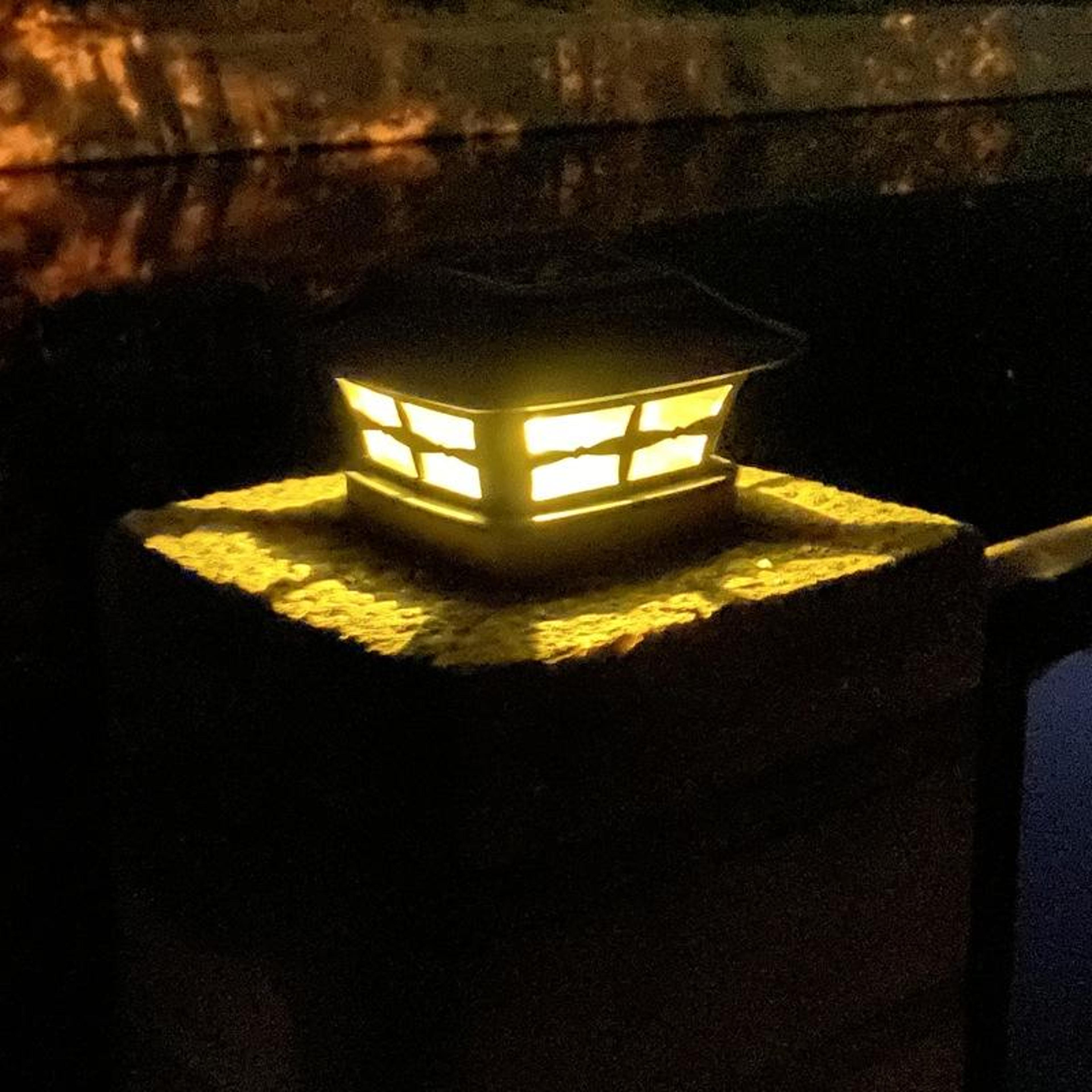 4 Inch Solar Post Cap Light With Dual White LED For Garden Fence And Patio 5