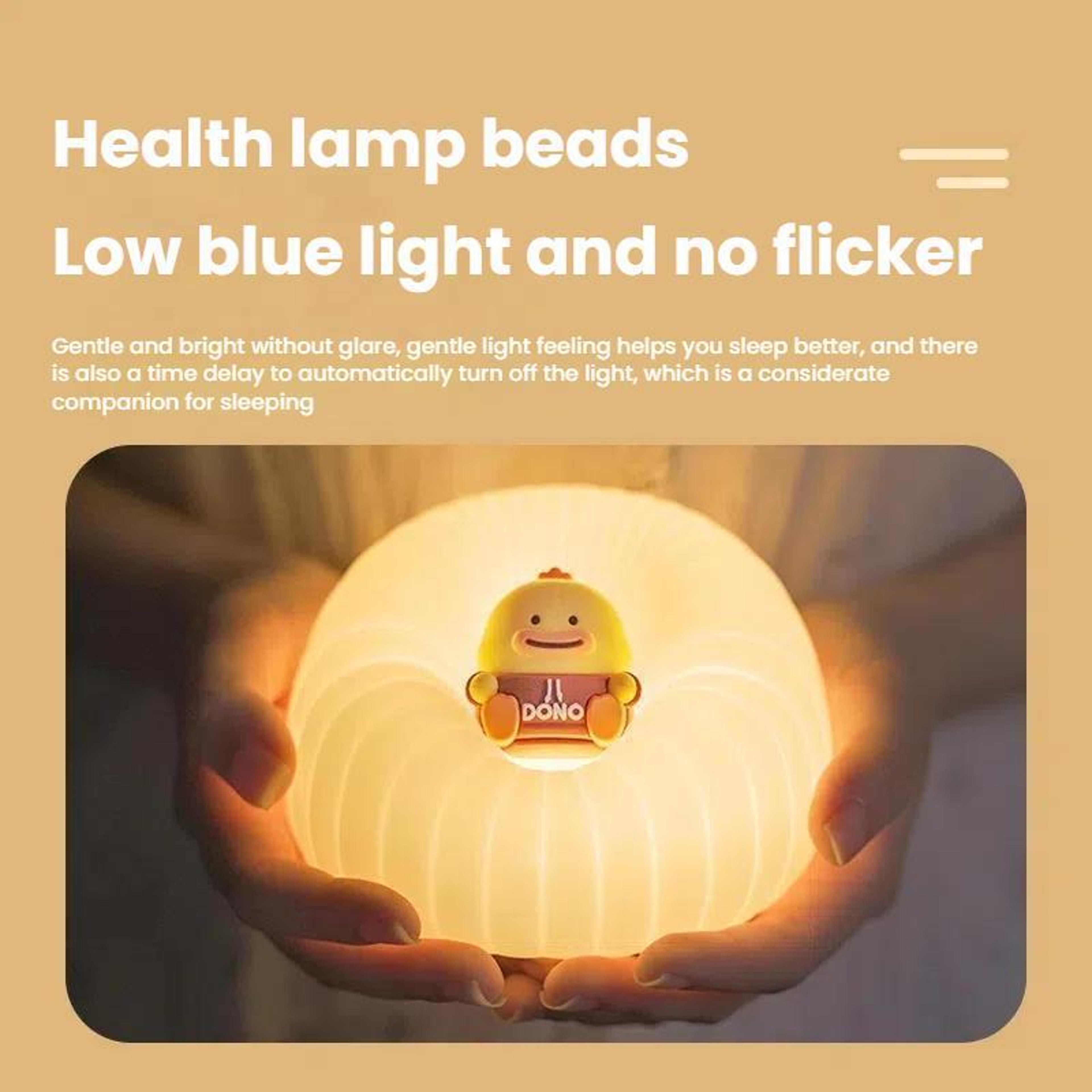Rechargeable Silicone Night Light With 3Level Dimmable Warm Glow 3