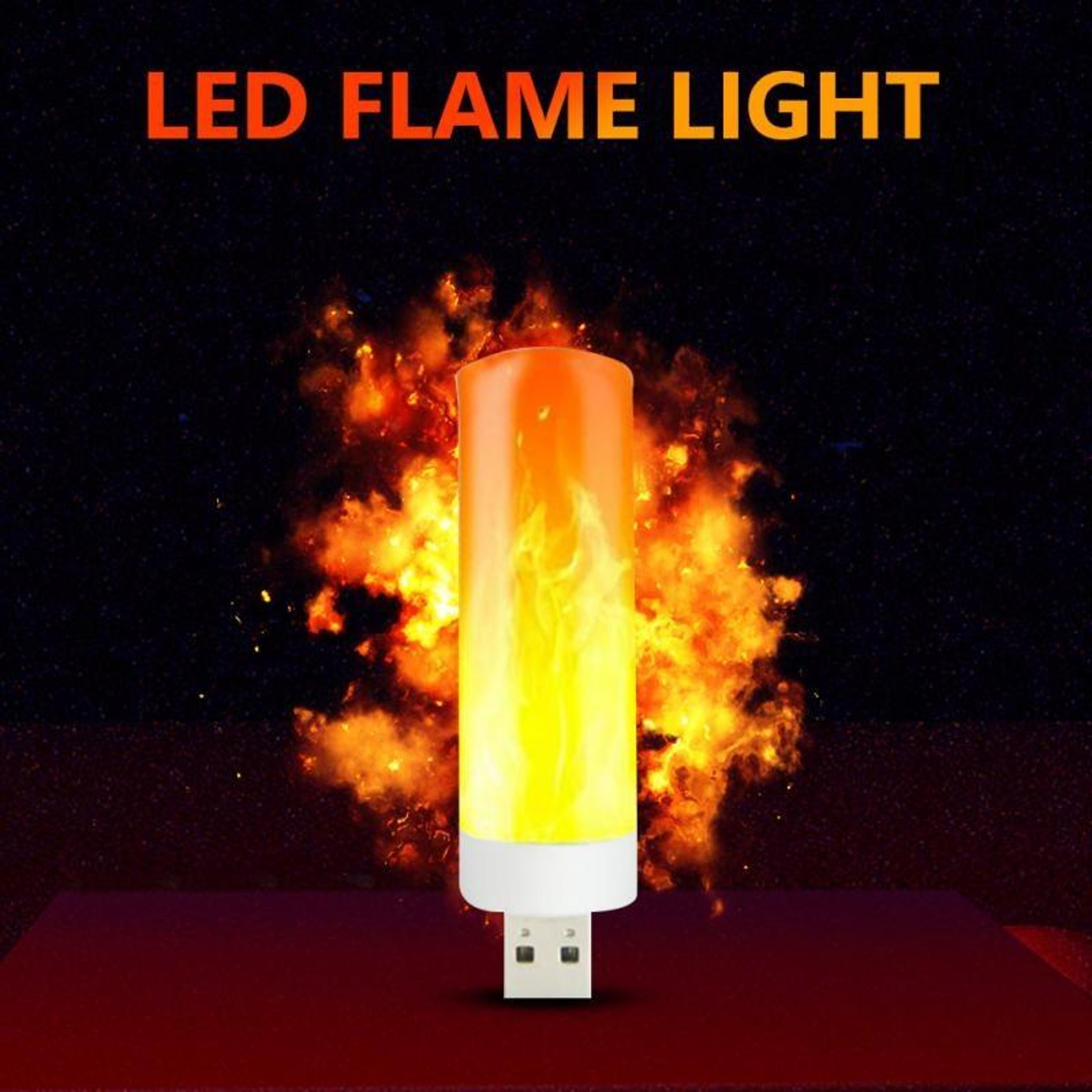 4PCS USB Flame Lamp With Flickering LED Candle Light For Ambient Decor 1