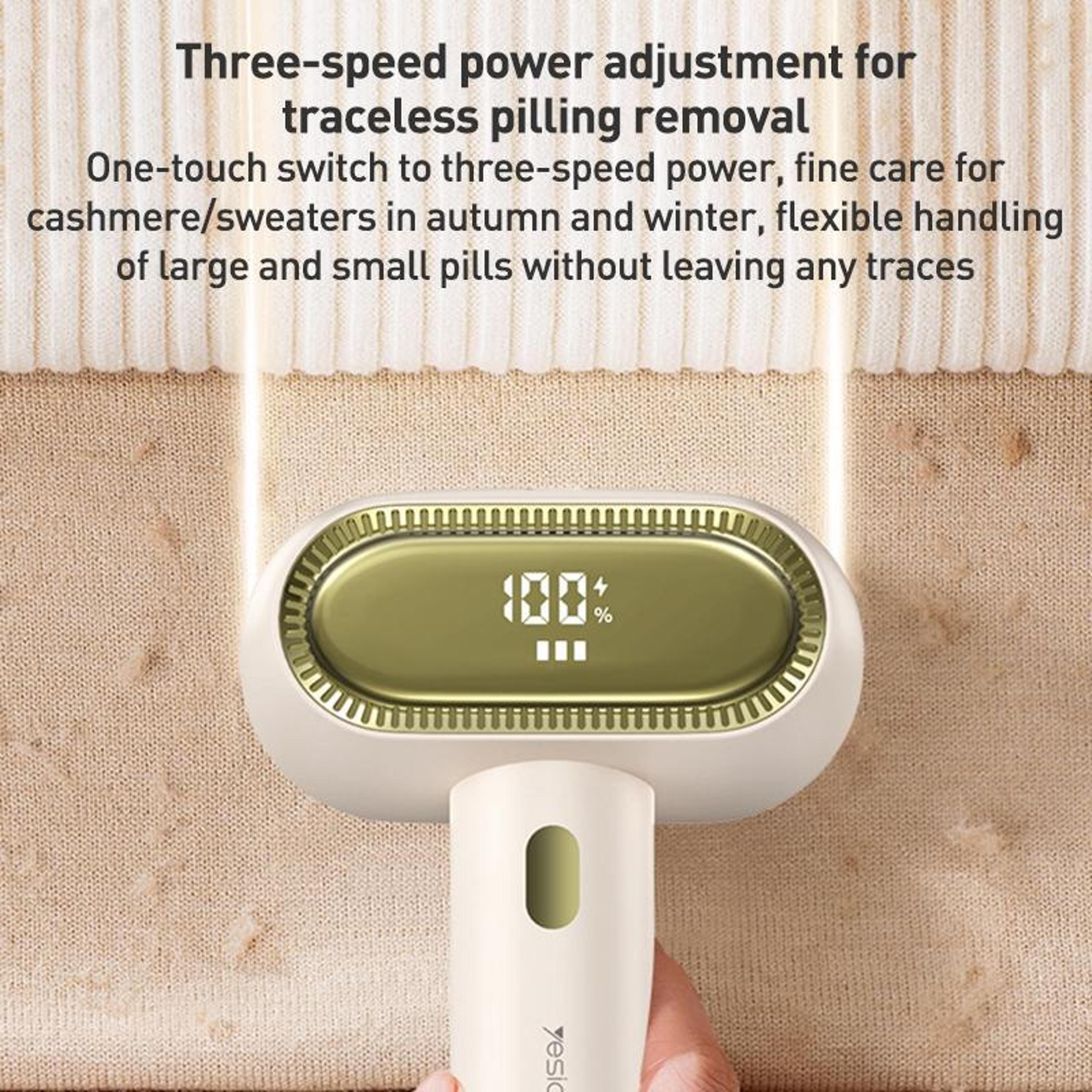 Dual Head Electric Lint Remover With LED Display And Rechargeable Fabric Shaver 11