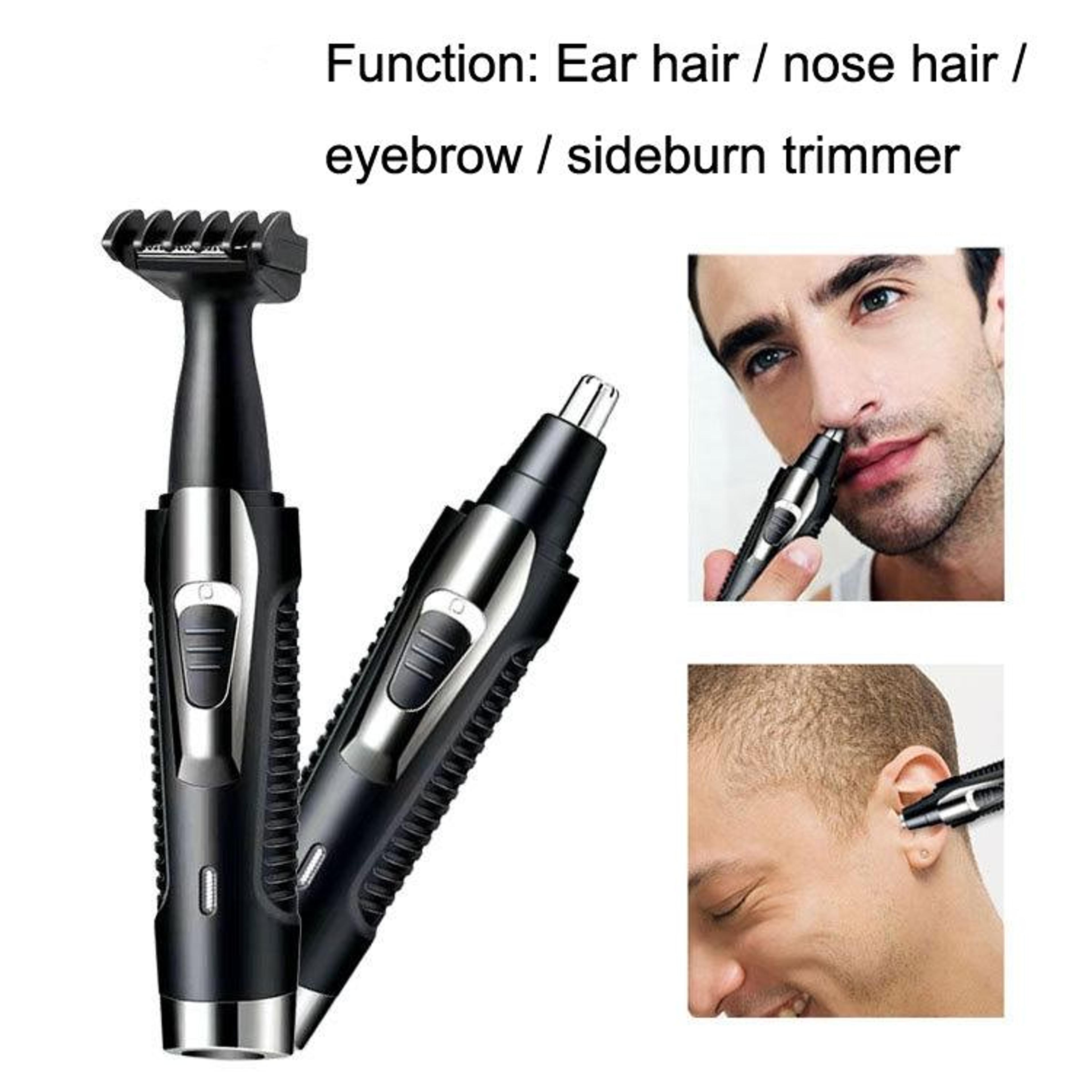Electric Nose Hair Trimmer USB Rechargeable Ear Nose Eyebrow Grooming Kit 5