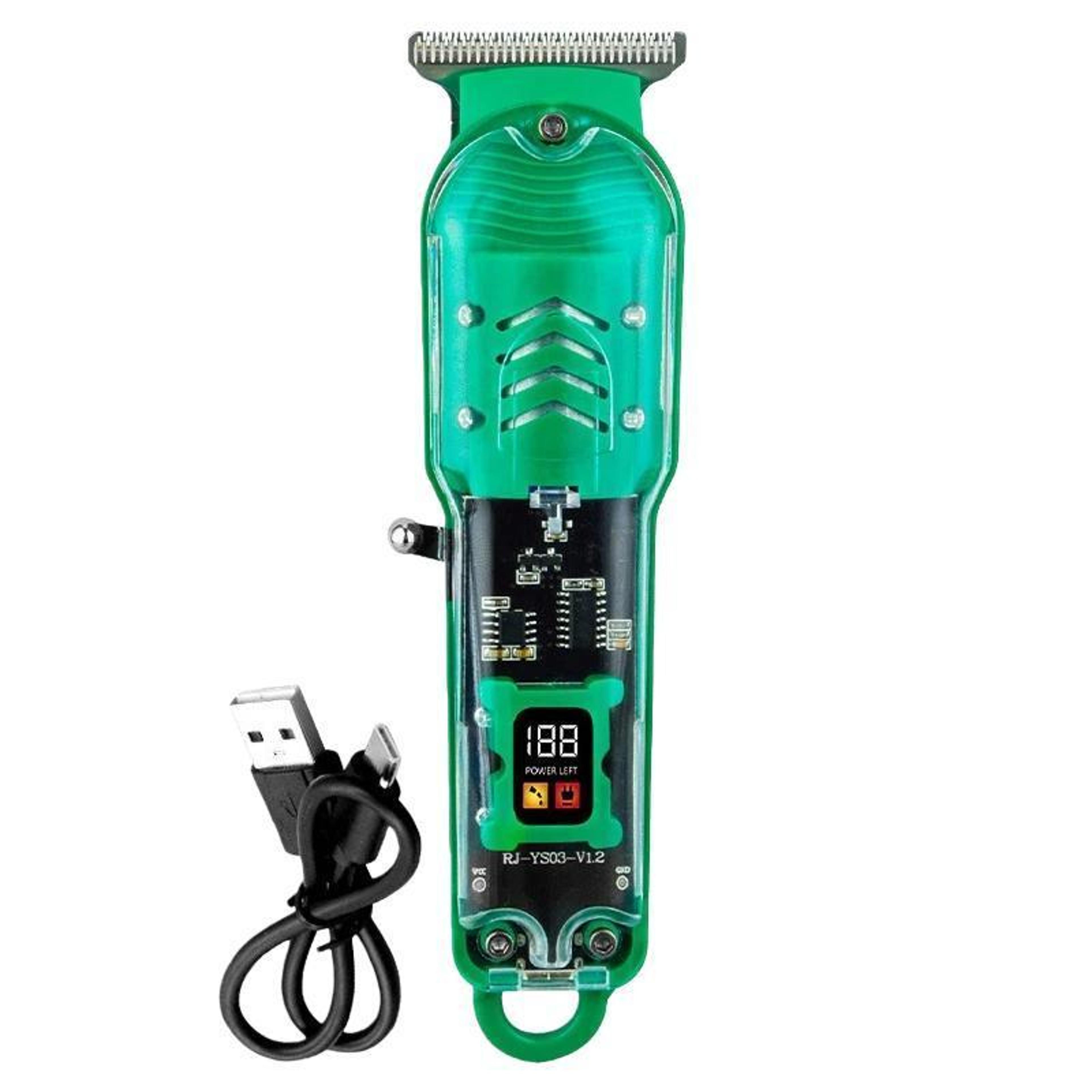 Precision LCD Electric Hair Clipper With USBC Charging And SelfSharpening Steel Blade 8
