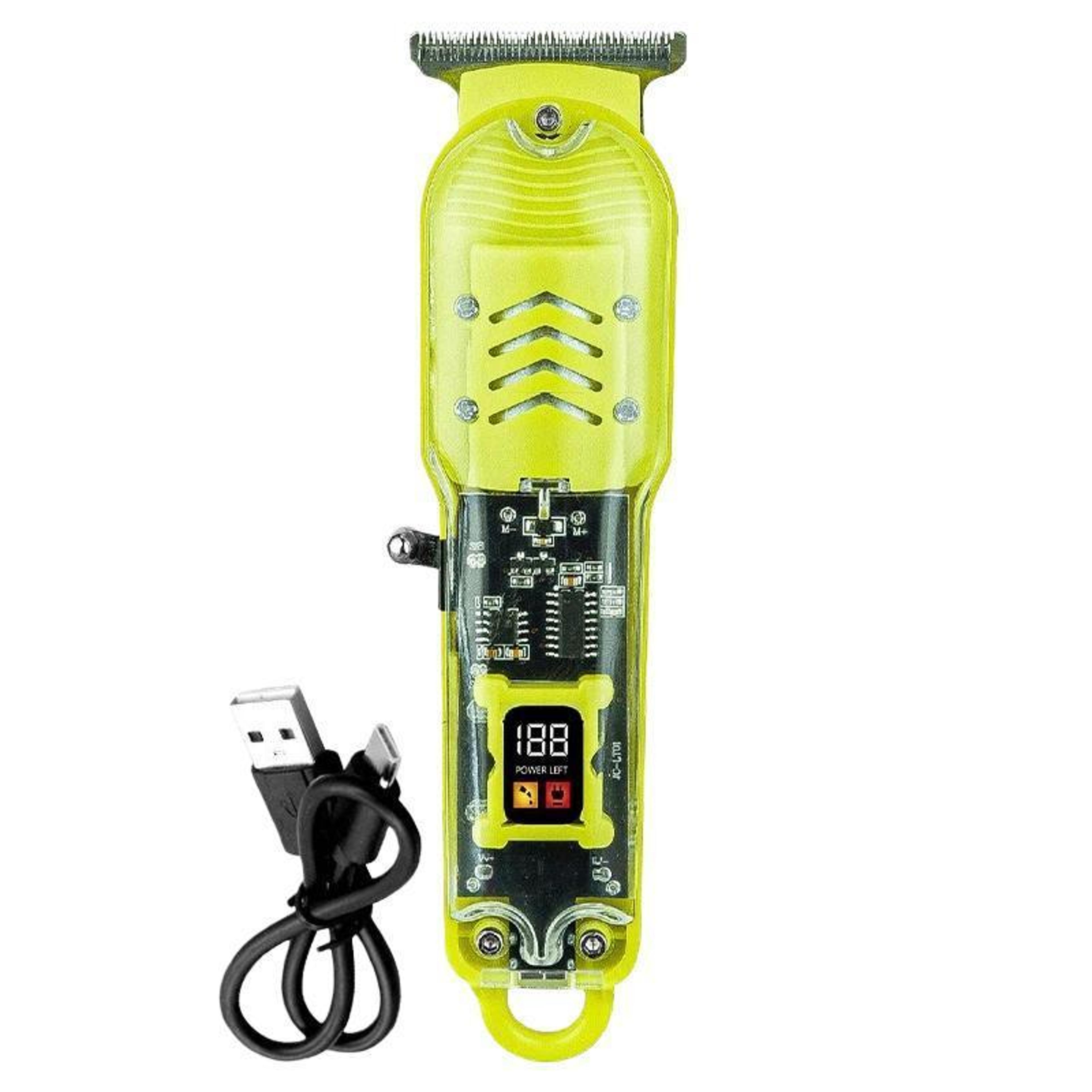 Precision LCD Electric Hair Clipper With USBC Charging And SelfSharpening Steel Blade 10