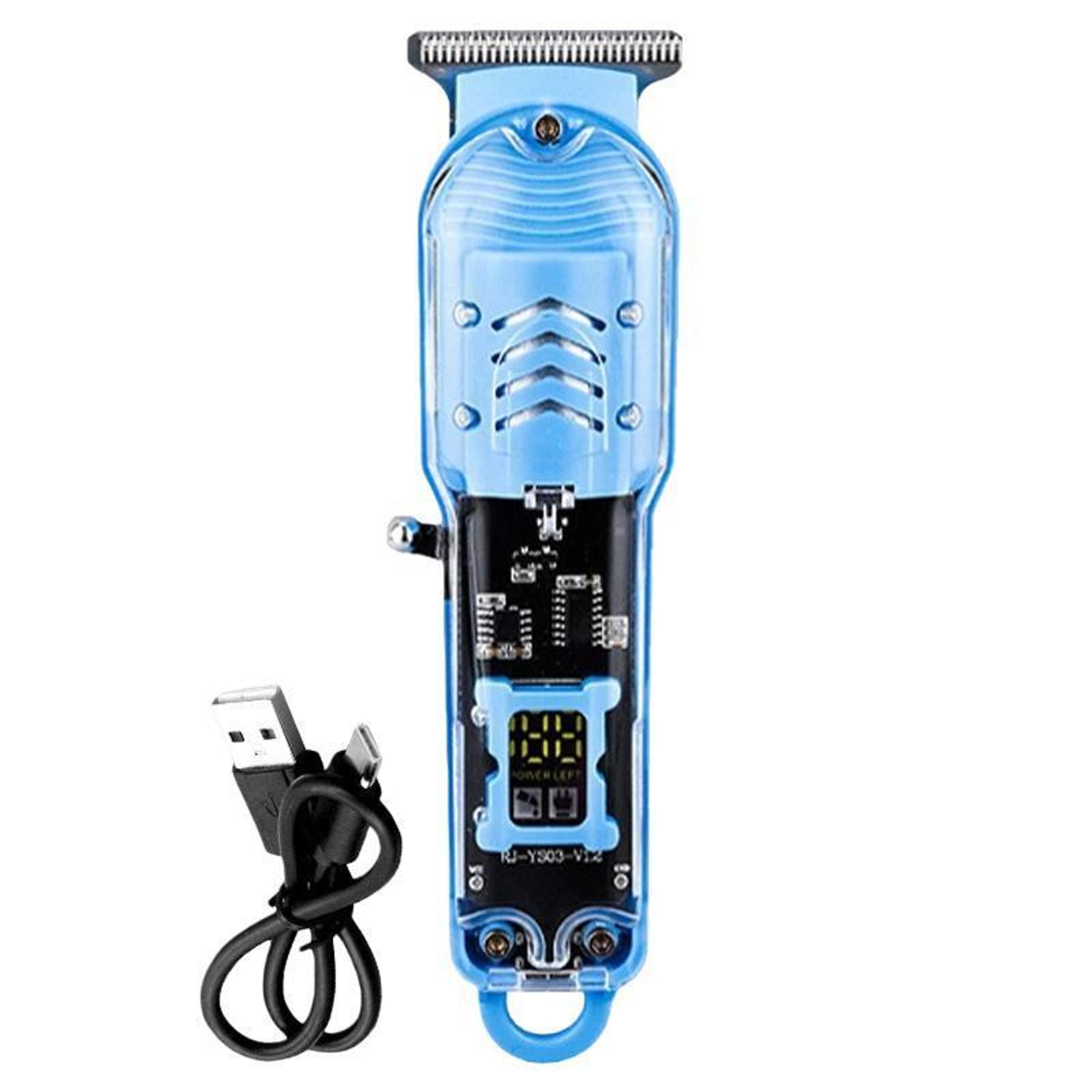 Precision LCD Electric Hair Clipper With USBC Charging And SelfSharpening Steel Blade 9