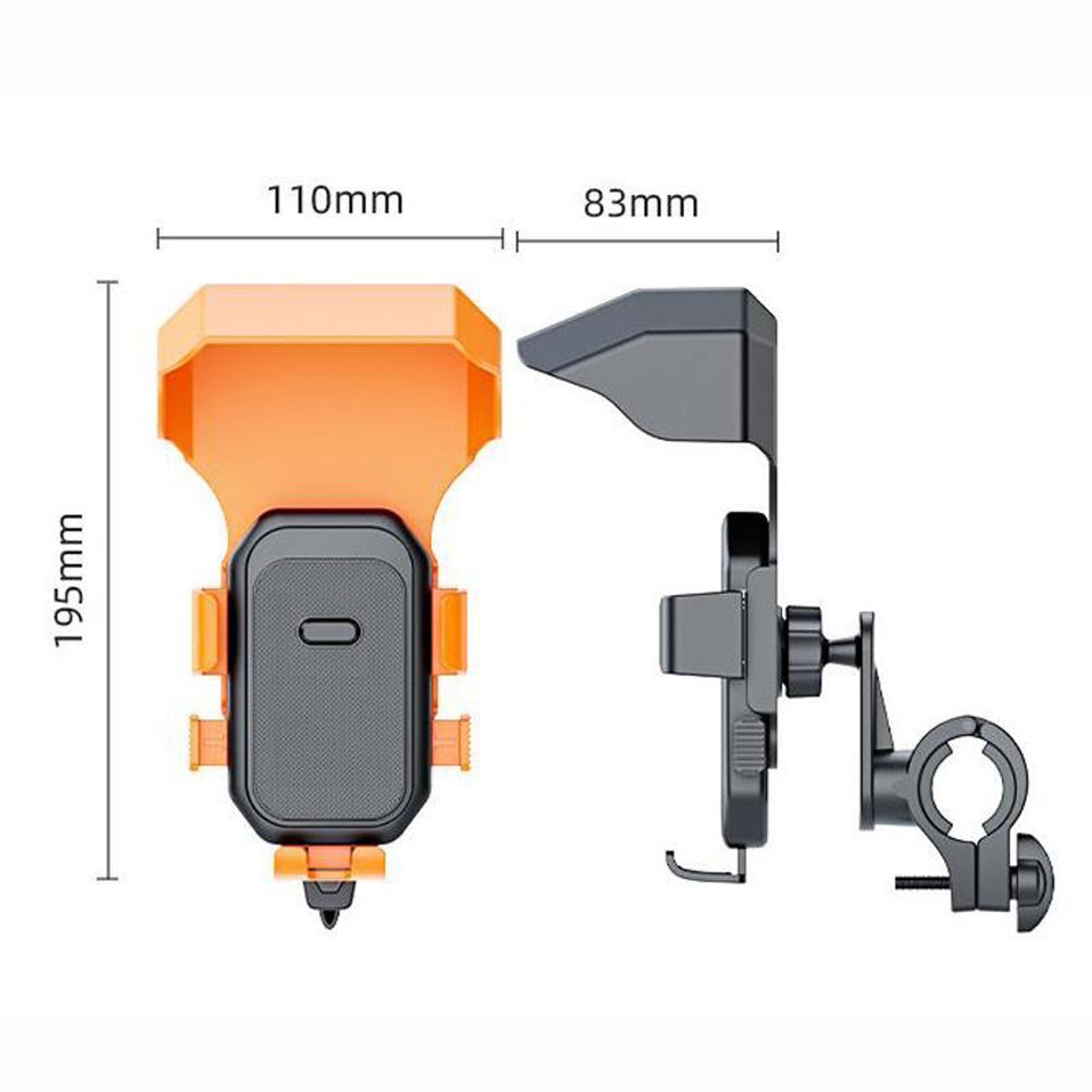 Universal Motorcycle Phone Mount With 360 Rotation Quick Release And Weather Visor 8