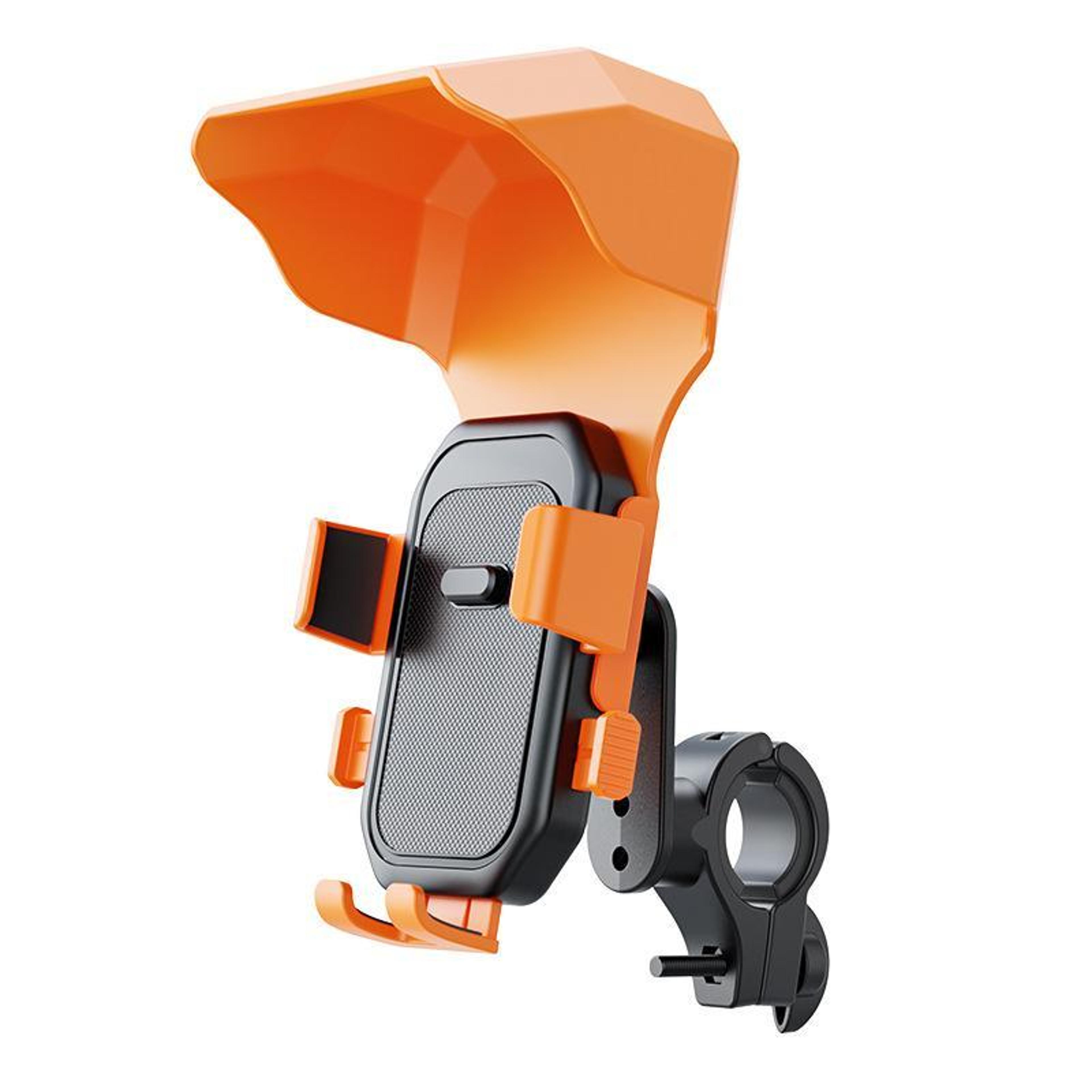 Universal Motorcycle Phone Mount With 360 Rotation Quick Release And Weather Visor 9