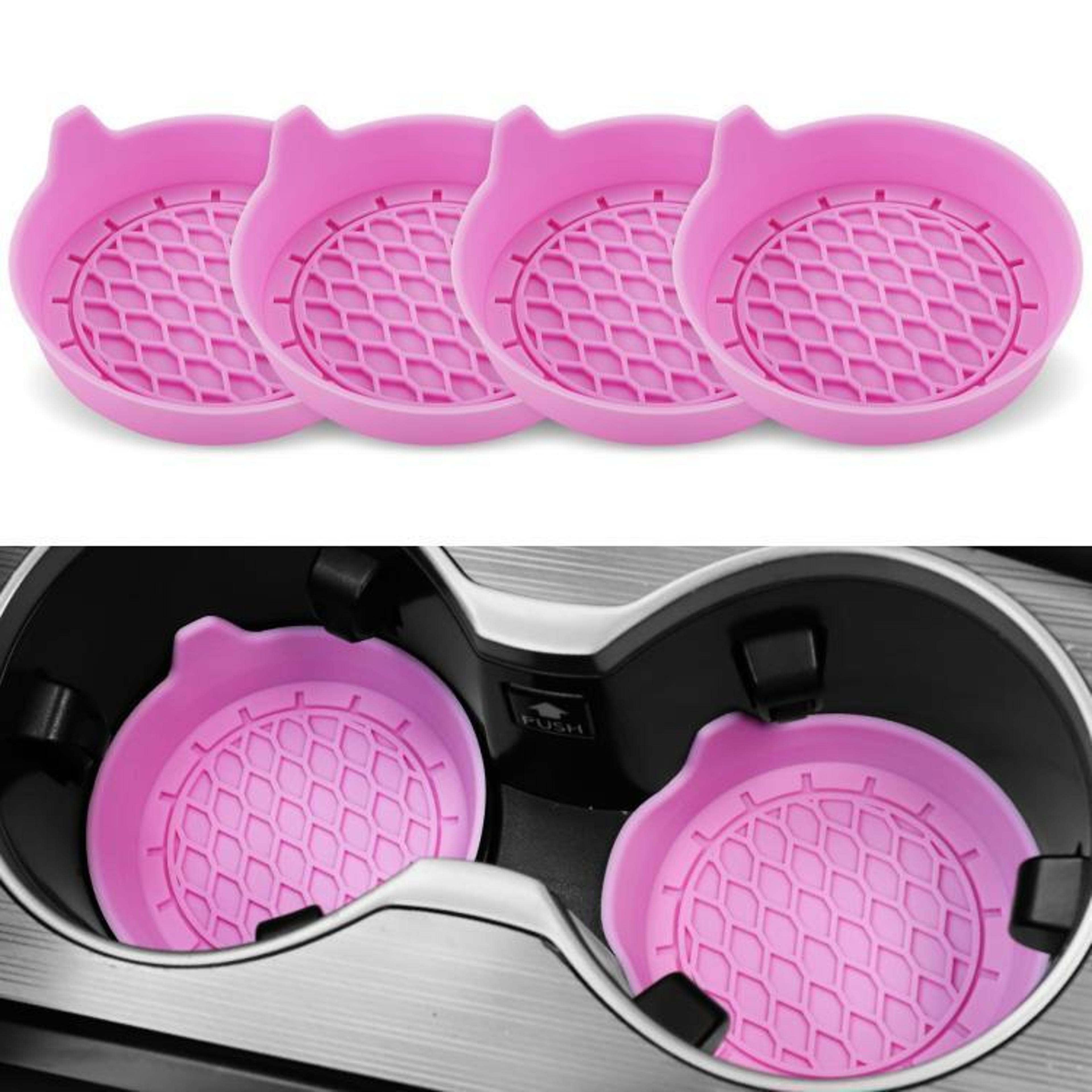 4PCS Silicone Car Cup Holder Coasters With Handle AntiSlip Car Coasters For Cleaner Quieter Drives 11