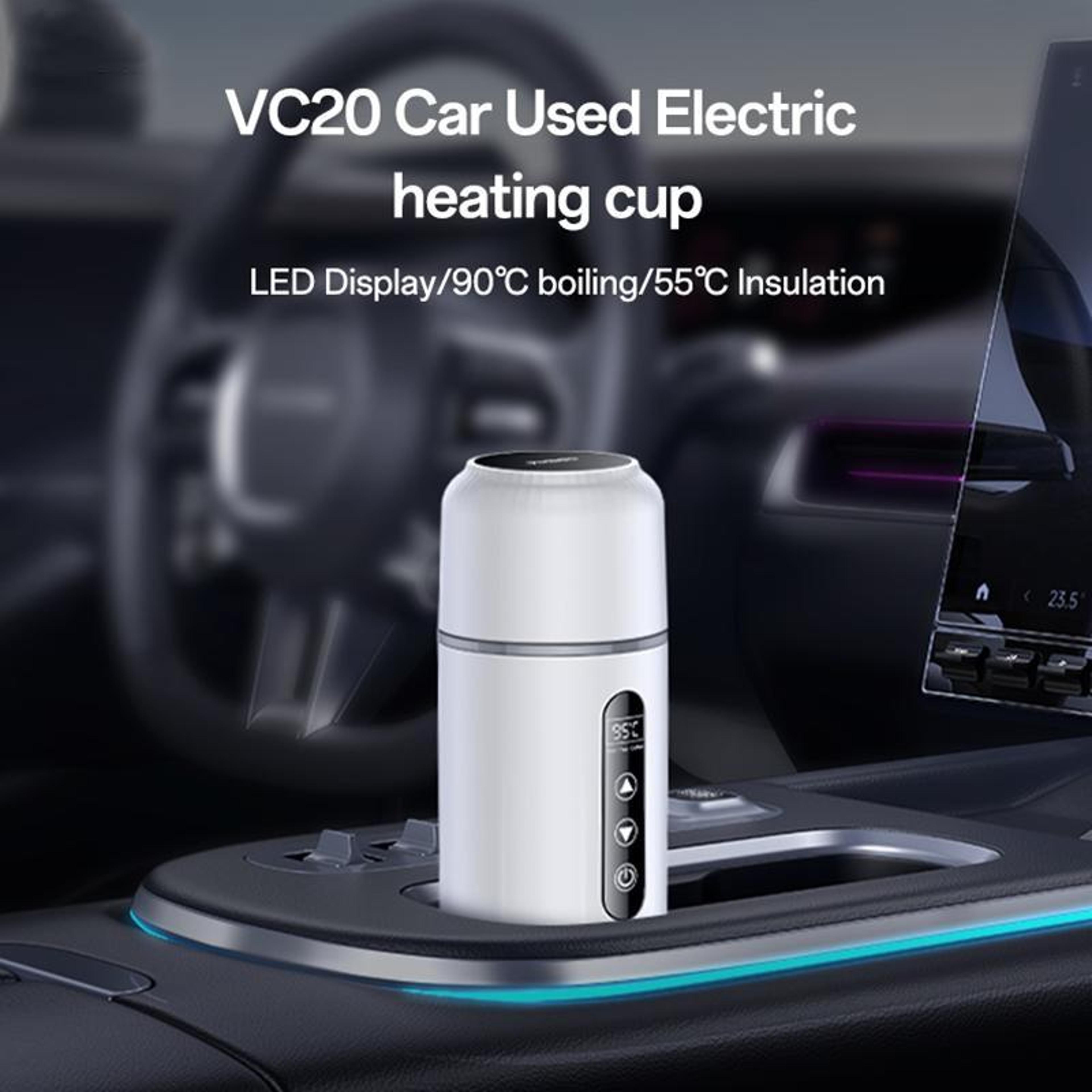 500ml Car Electric Kettle With Smart Temperature Display Portable Heating Cup 1