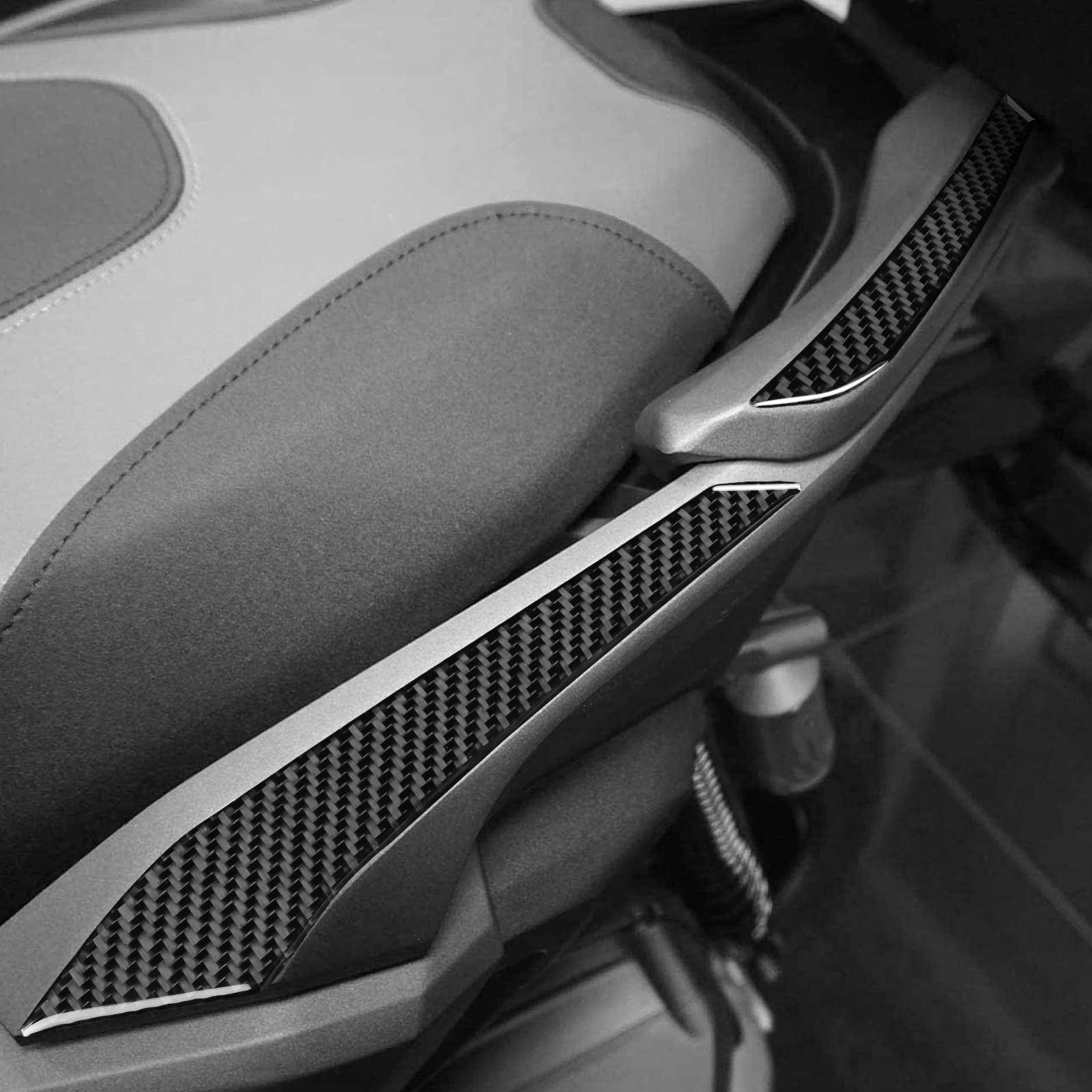 Honda ADV350 Carbon Fiber Rear Handle Protector Stickers 4PCS Set 20222026 6