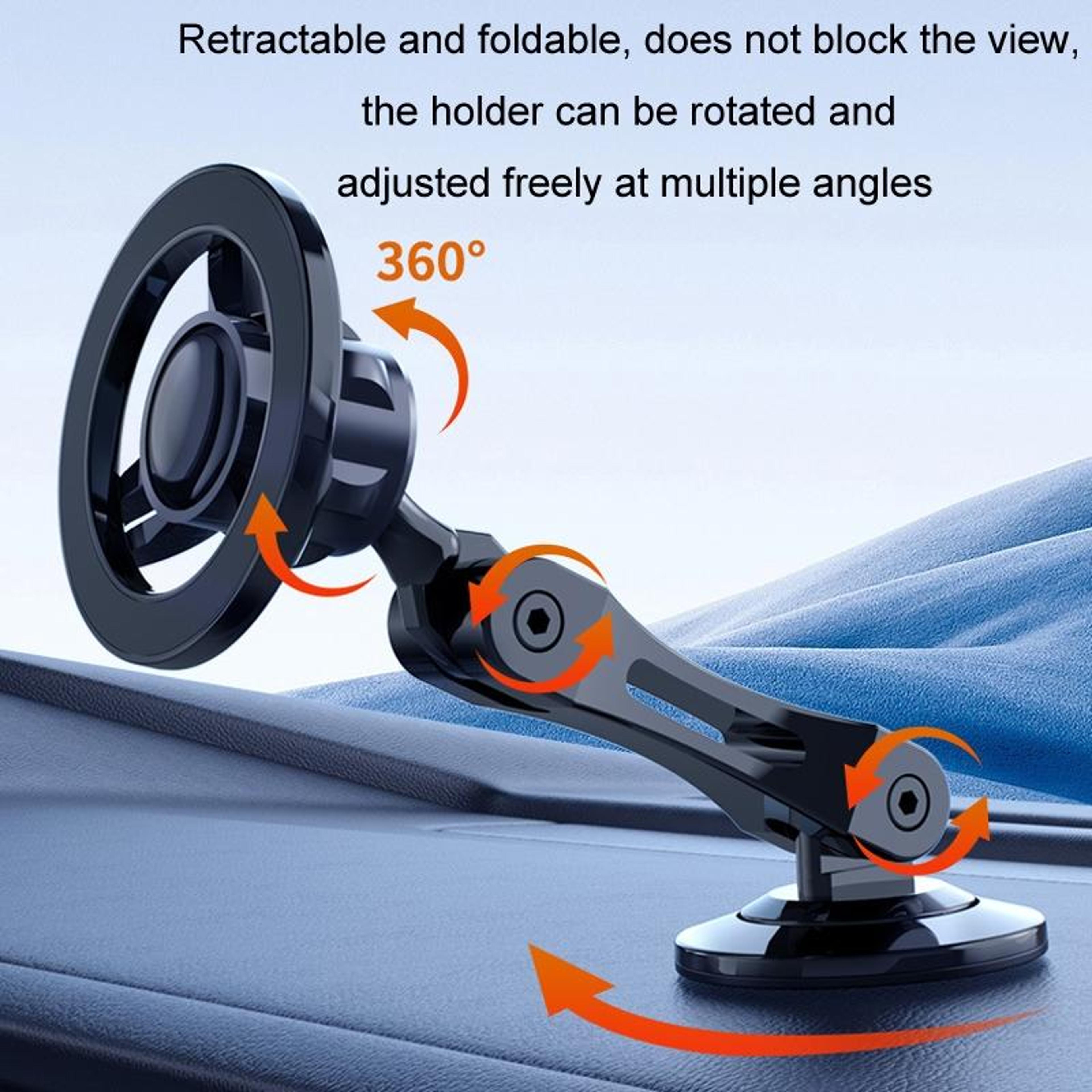 MagSafe Magnetic Car Phone Holder With 360 Rotation And Foldable Adjustable Mount 3