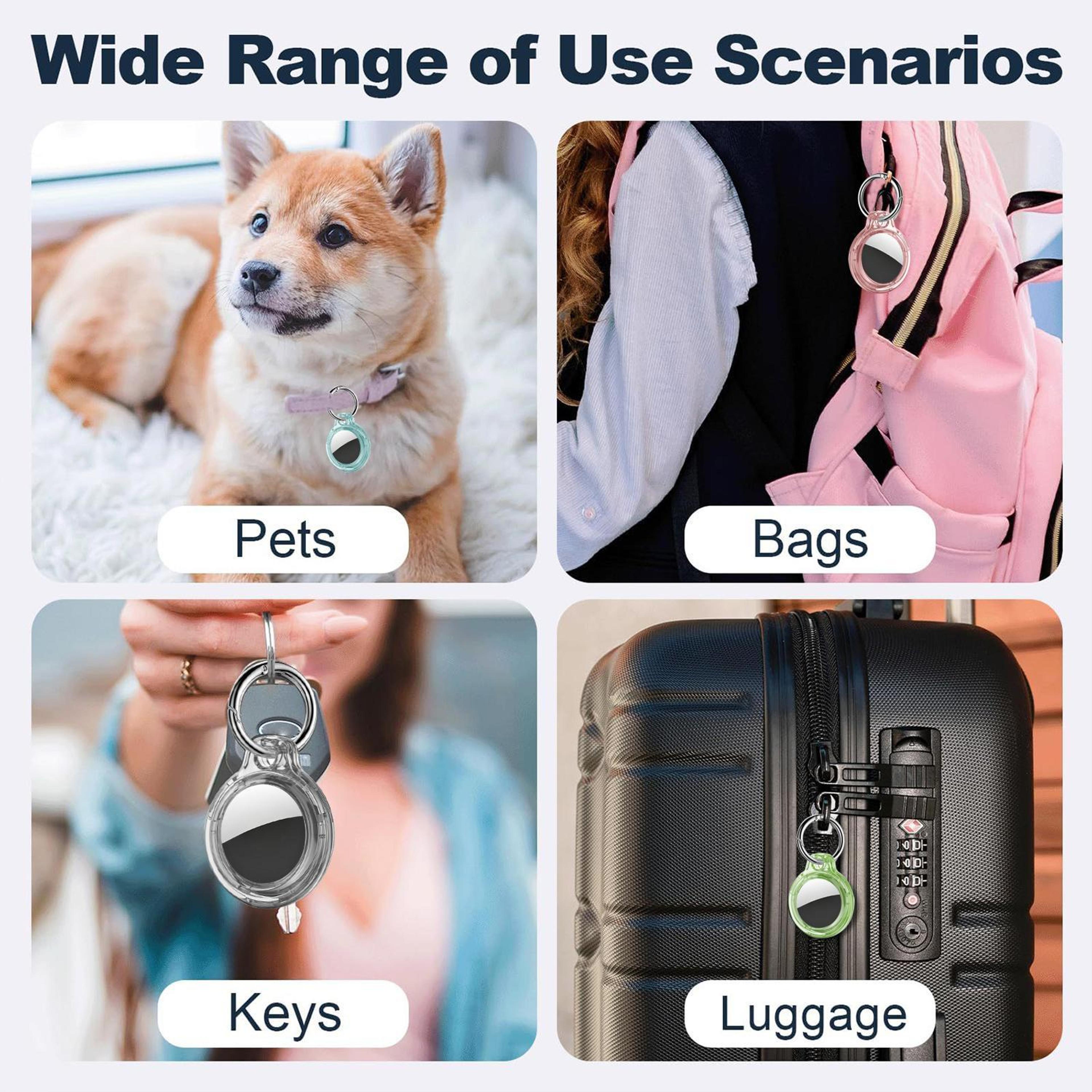 AirTag Case With Key Ring Translucent Hard PC Protective Holder For AirTag 2nd  1st Gen 8