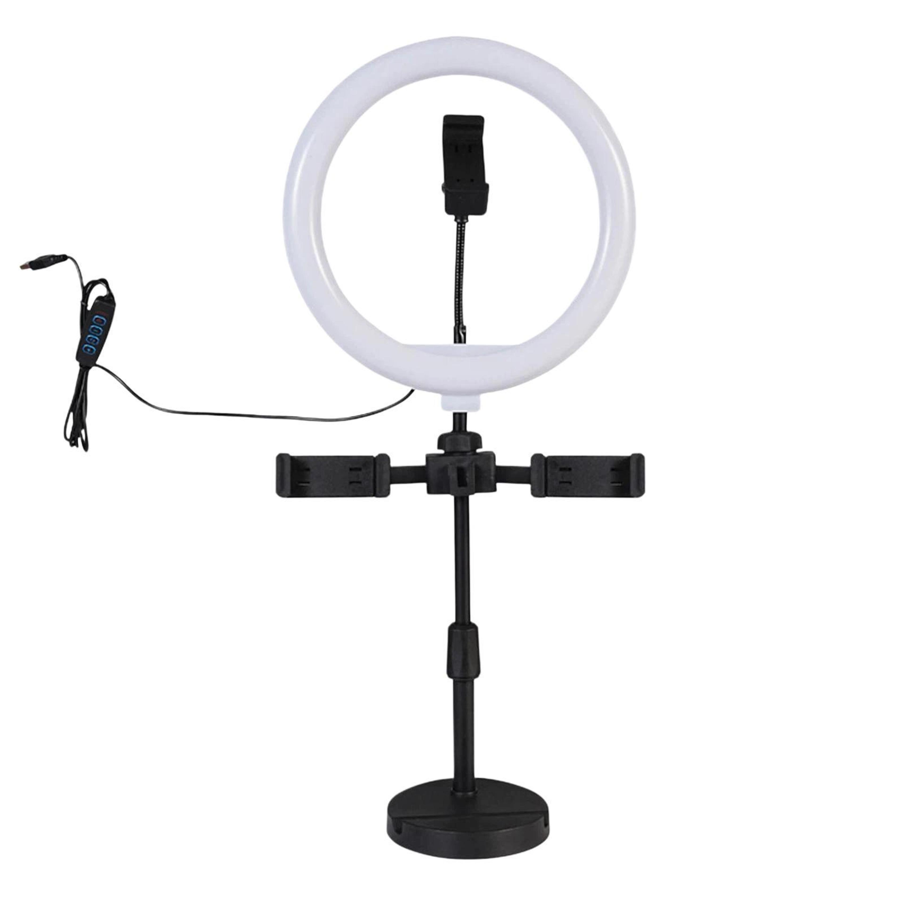 10 Inch Ring Light With Phone Holder TripleMount Live Streaming Stand 11