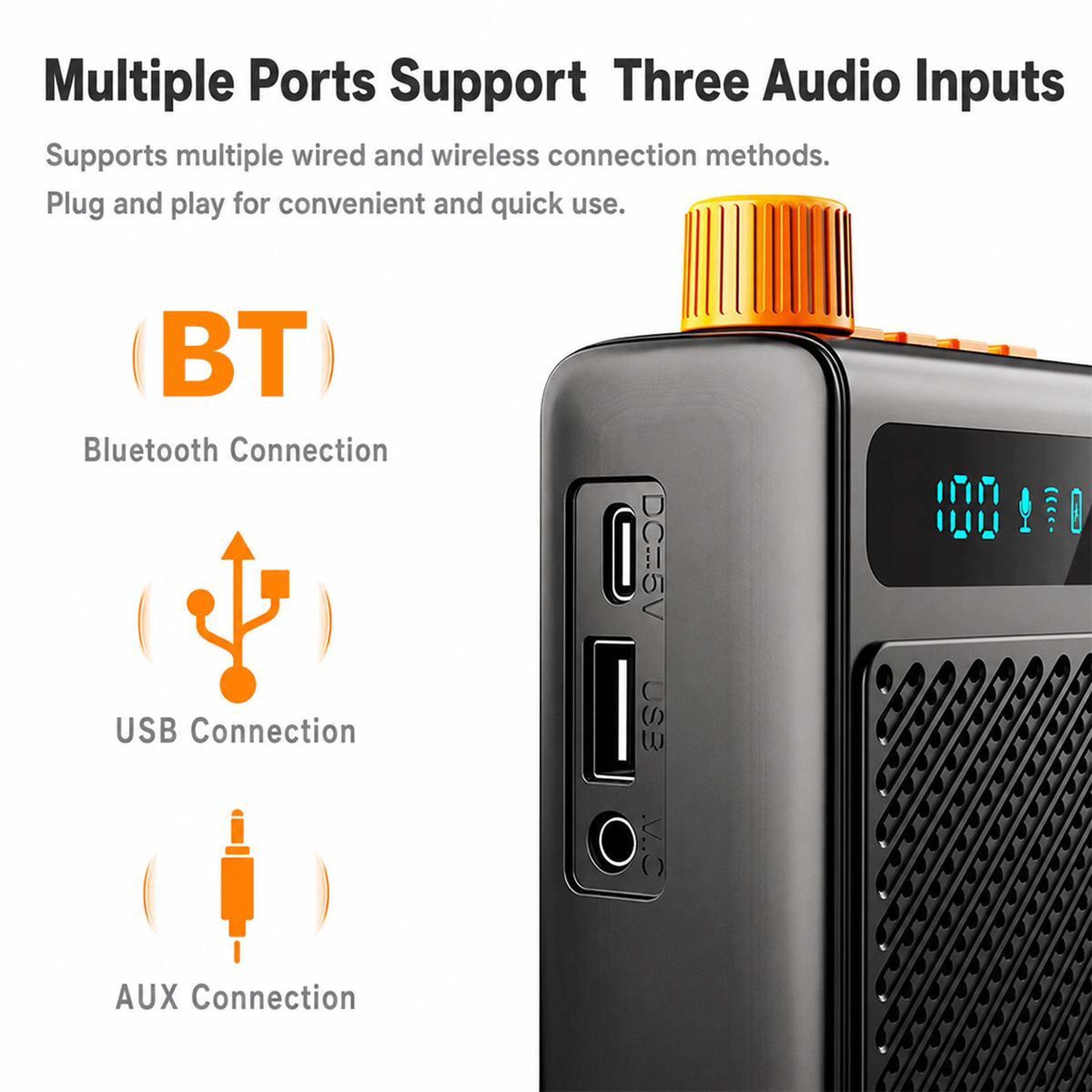 KY300 Portable Voice Amplifier With Wireless Lavalier Microphone 2