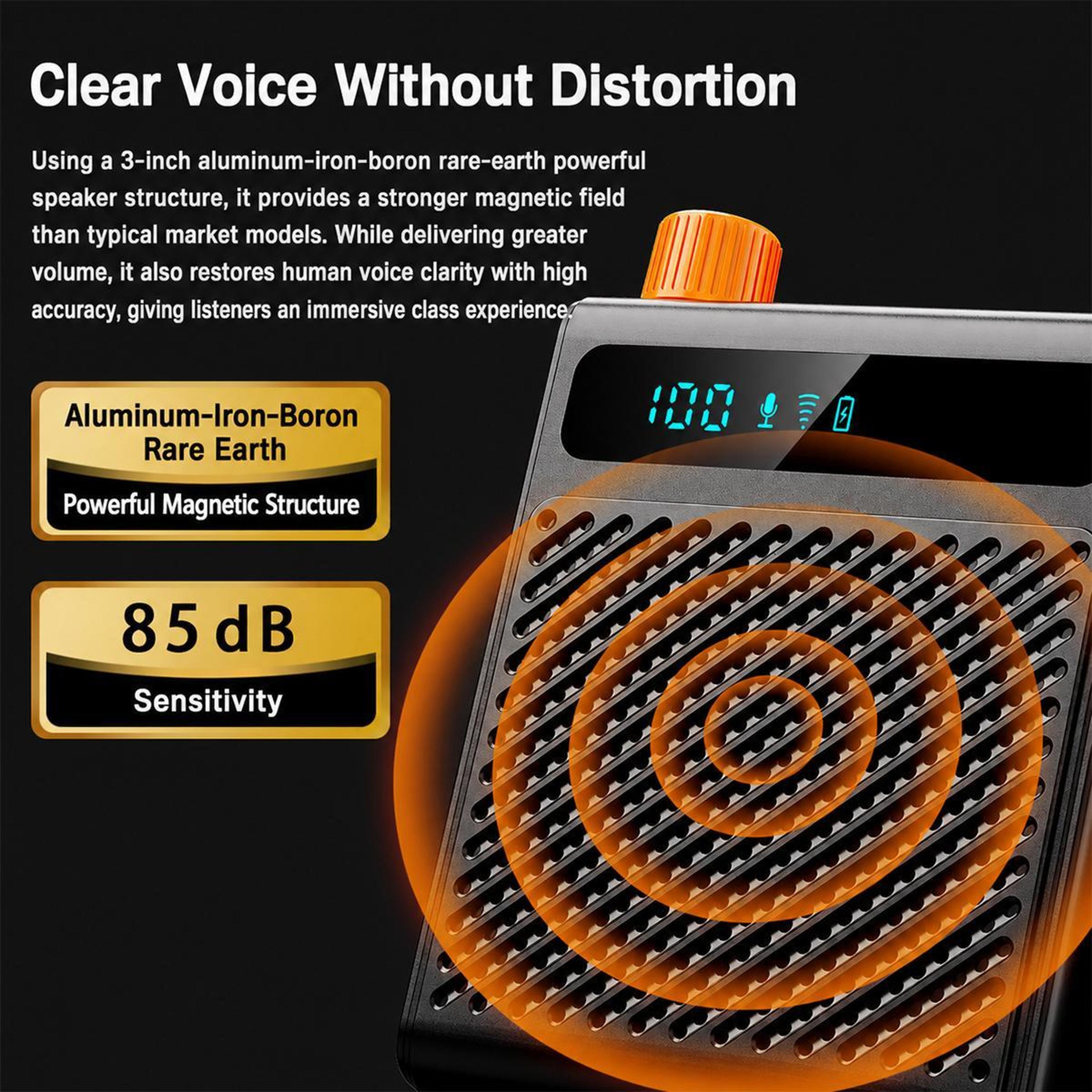 KY300 Portable Voice Amplifier With Wireless Lavalier Microphone 8