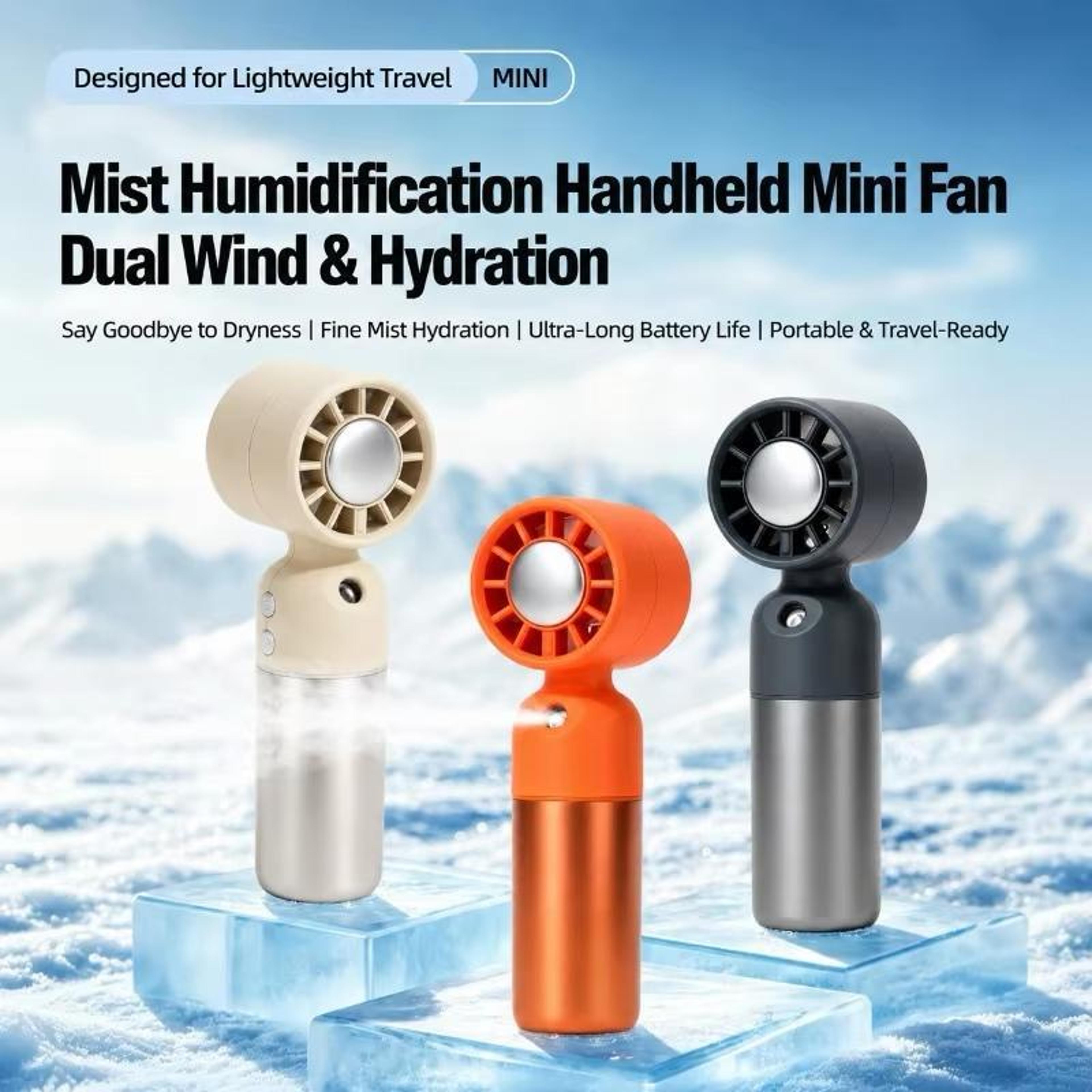 HY19 Handheld Misting Fan With 4Speed Cooling And Fine Mist 2