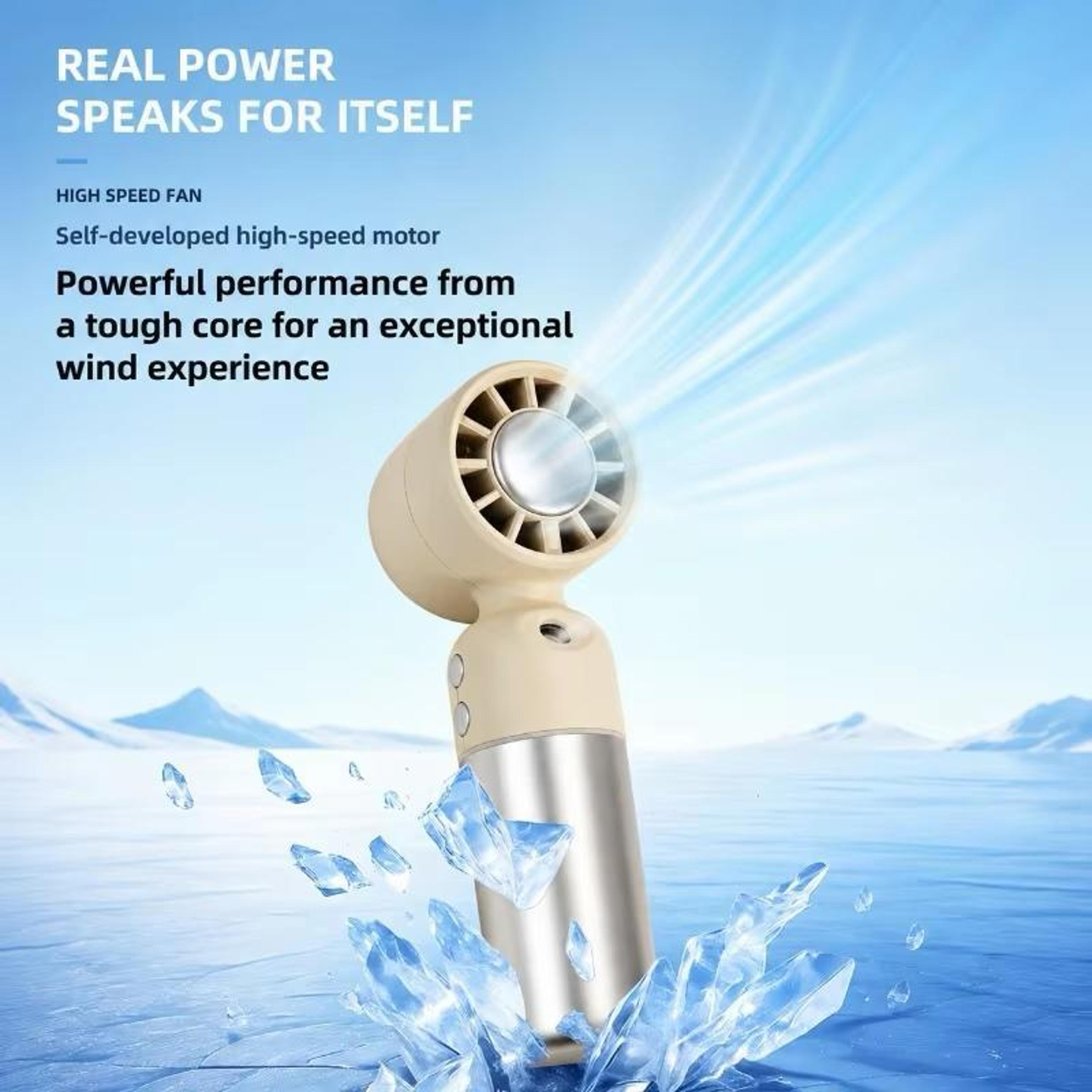 HY19 Handheld Misting Fan With 4Speed Cooling And Fine Mist 3