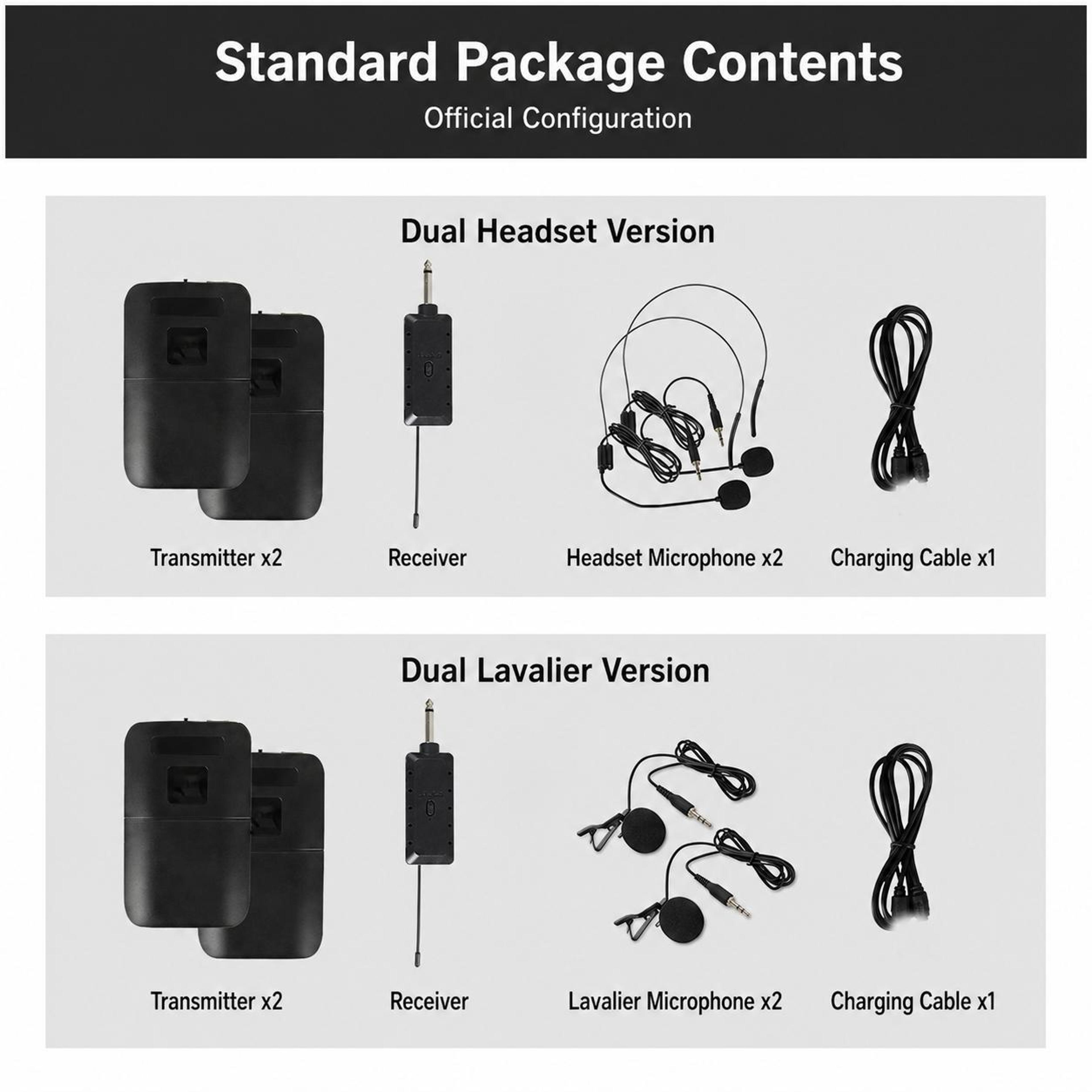 E8 VHF Wireless Microphone System Dual Channel Headset Mic With 50m Range 9