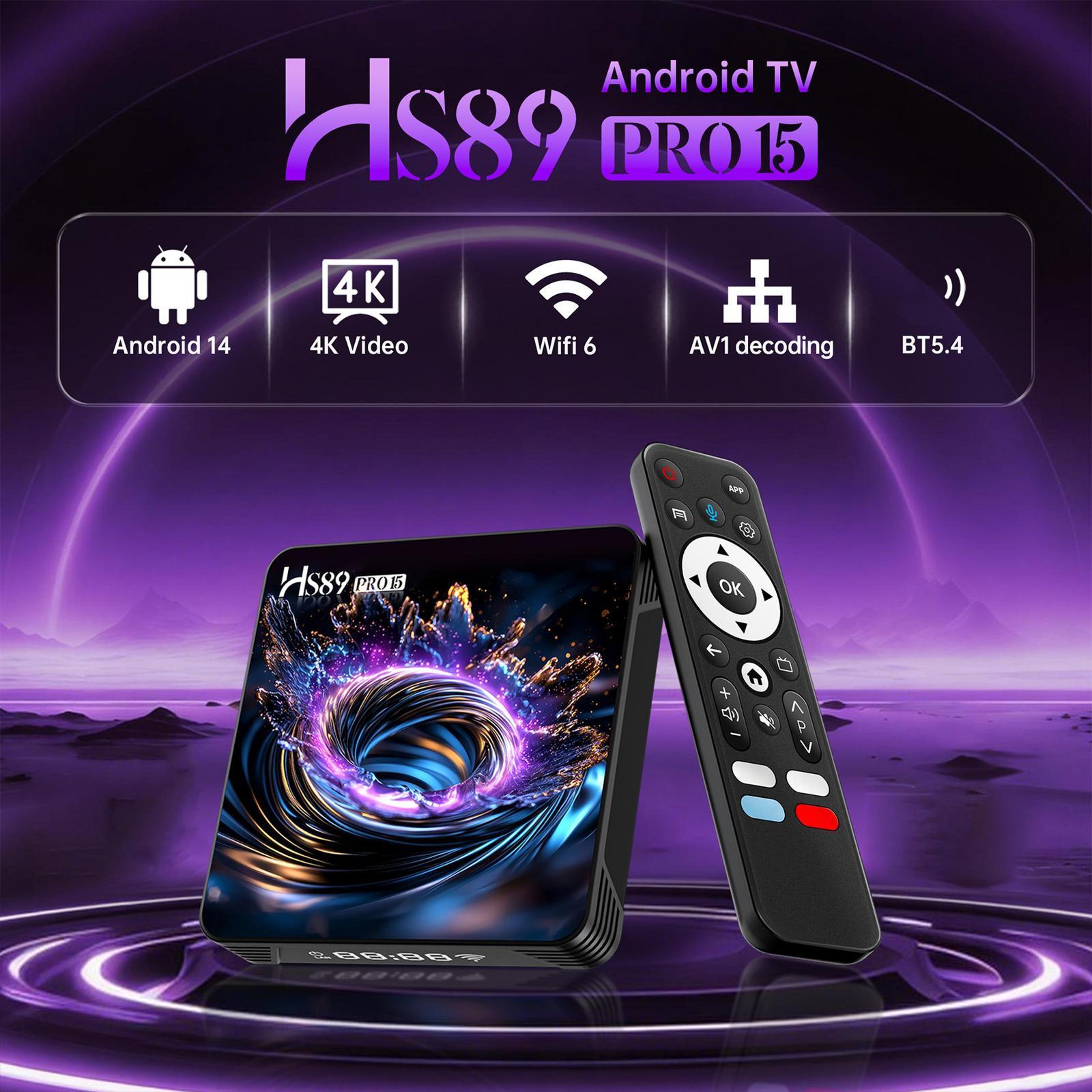 HS89 Pro 15 Android 14 TV Box With 4K HDR WiFi 6 RK3539 Processor 1